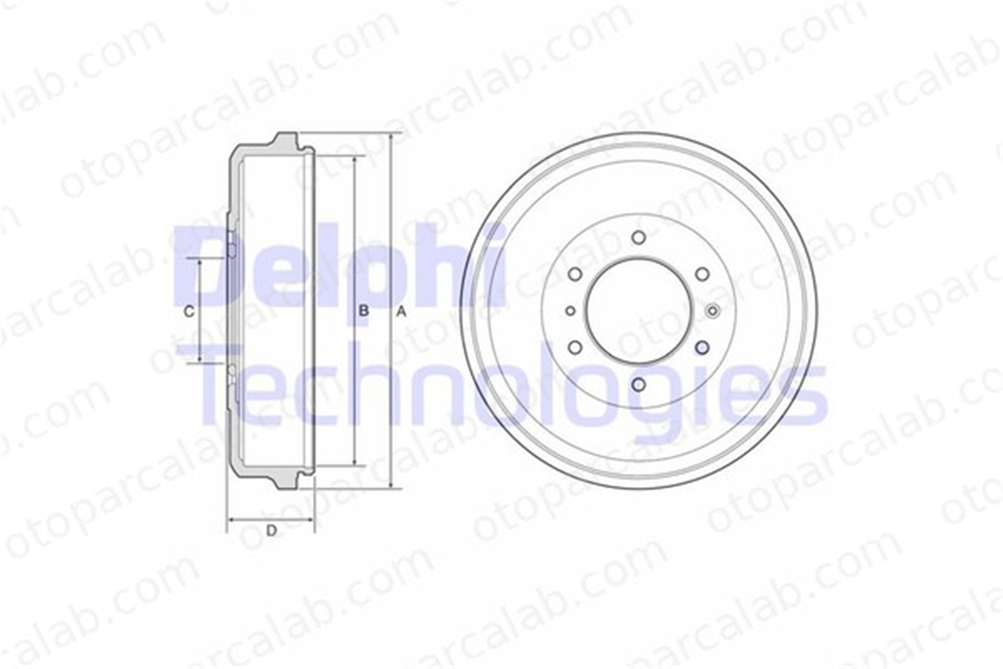 DELPHI BF573 Kampana Arka Sağ veya Sol ISUZU D-MAX II 8979480380 8979480381
