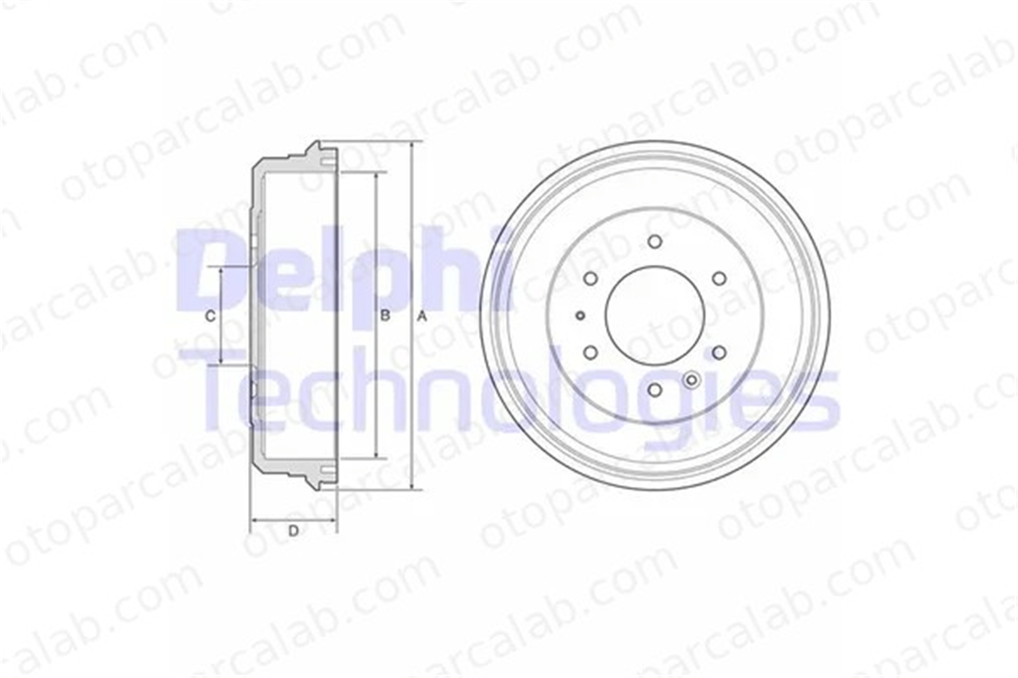 DELPHI BF581 Kampana Arka Sağ veya Sol FORD RANGER MAZDA BT-50 Pick-up 3780207 XM341126AA