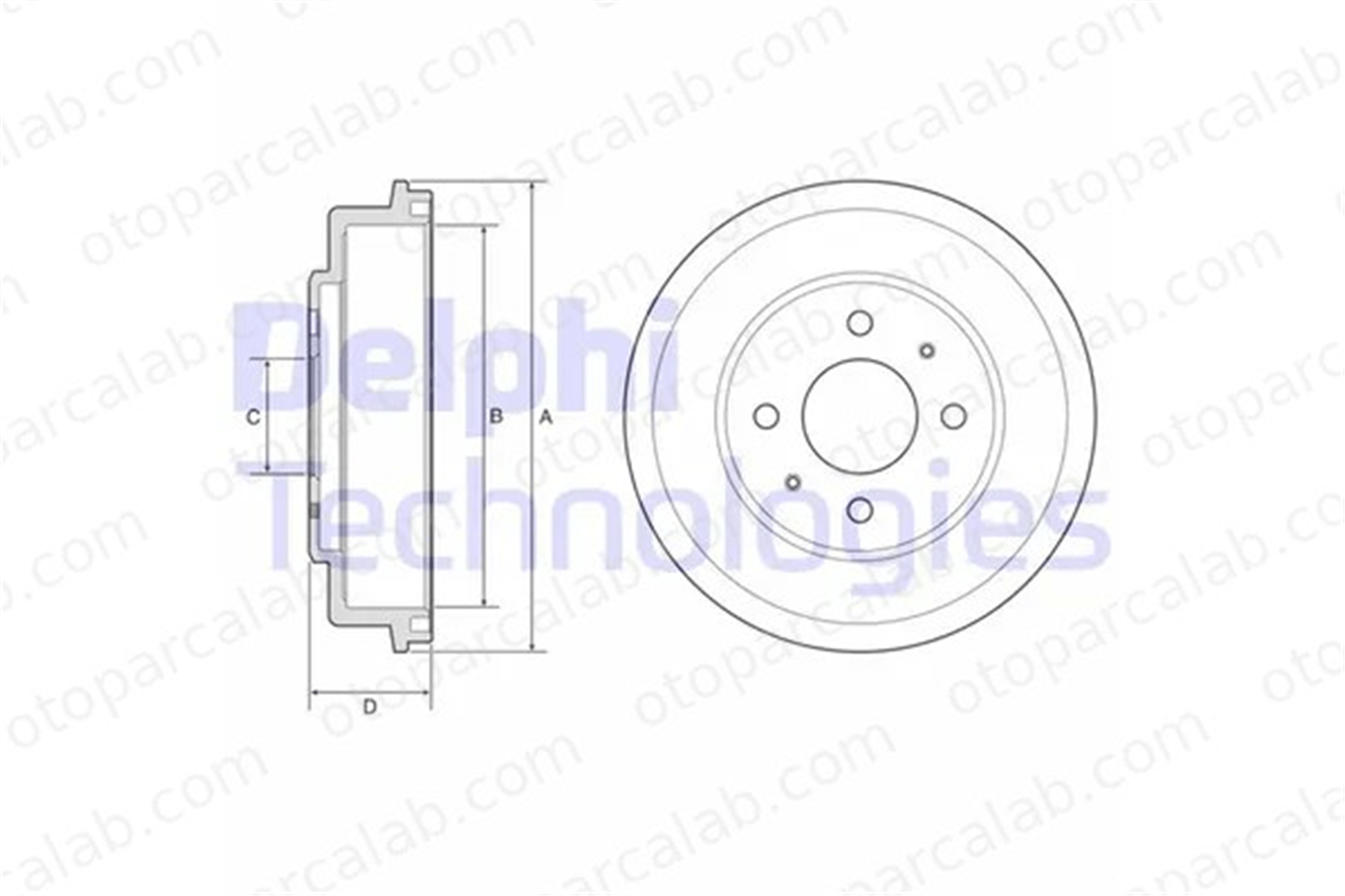 DELPHI BF582 Kampana Arka Sağ veya Sol HYUNDAI ACCENT II ACCENT II Sedan 5841125201 5841125200