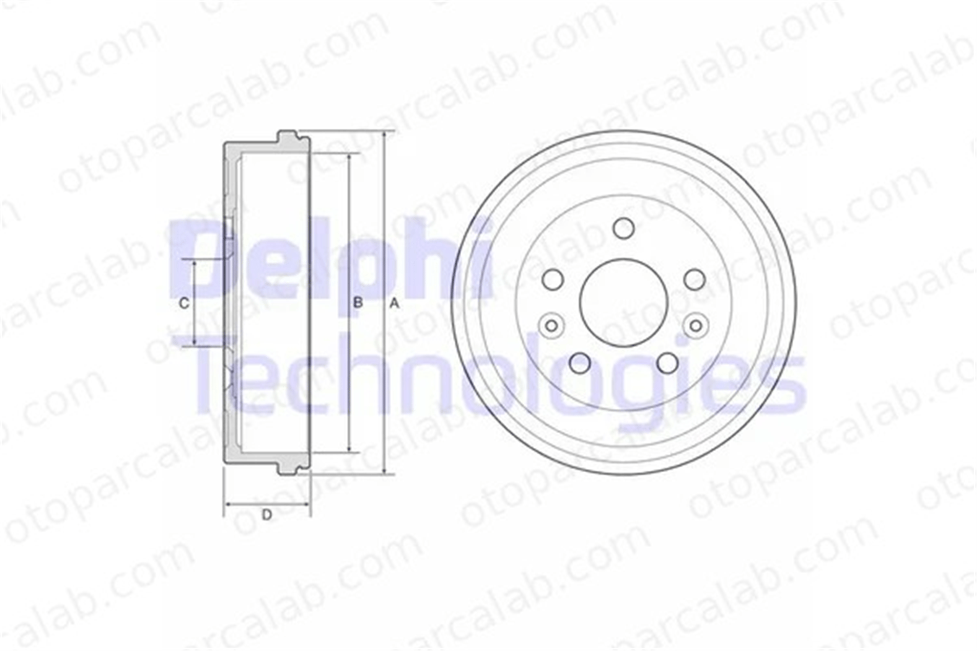 DELPHI BF597 Kampana Arka Sağ veya Sol DACIA DUSTER RENAULT CAPTUR II 8200835832 432061754R