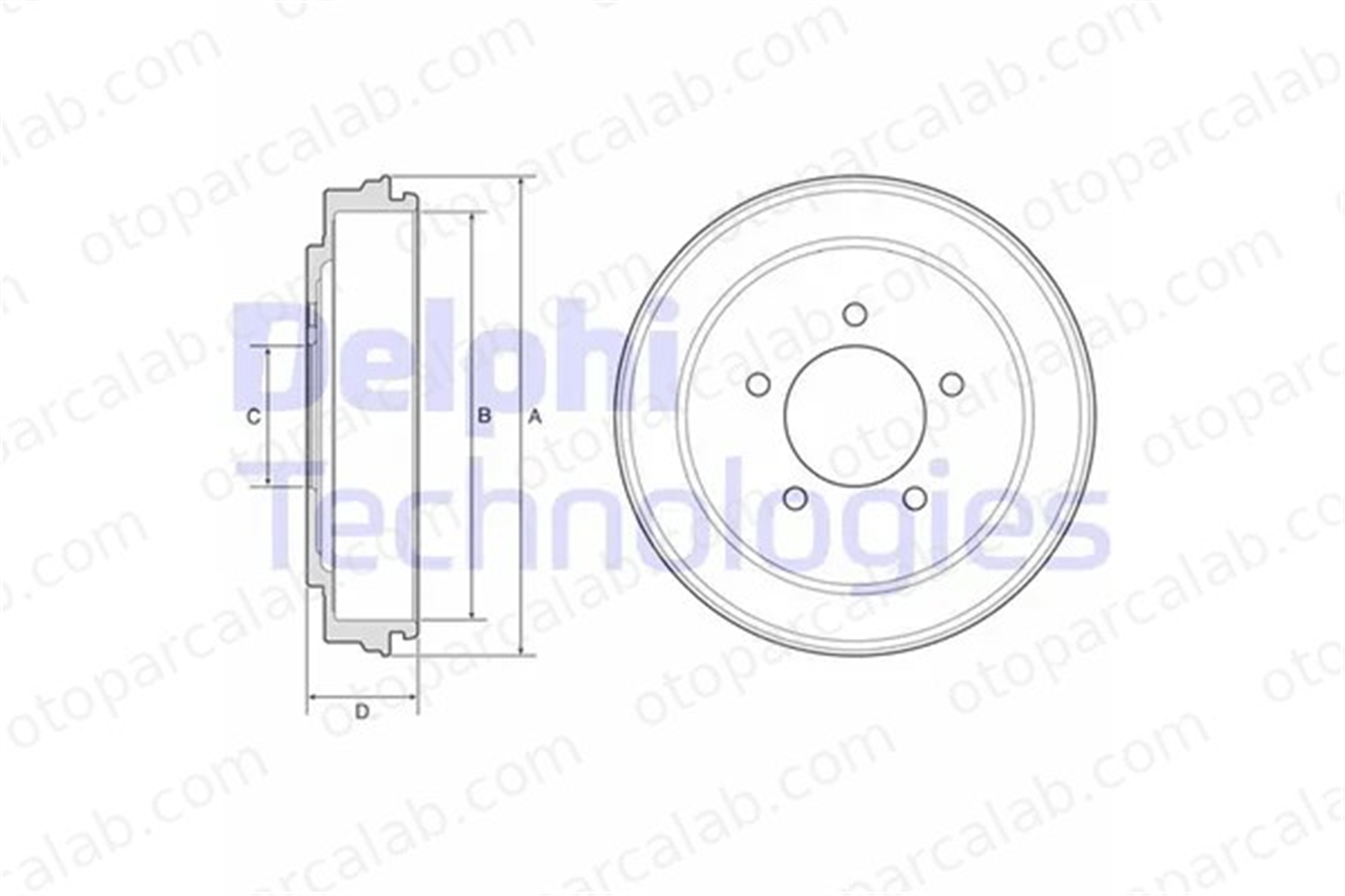 DELPHI BF600 Kampana Arka Sağ veya Sol DODGE CALIBER JEEP PATRIOT 5105617AA 5105617AB
