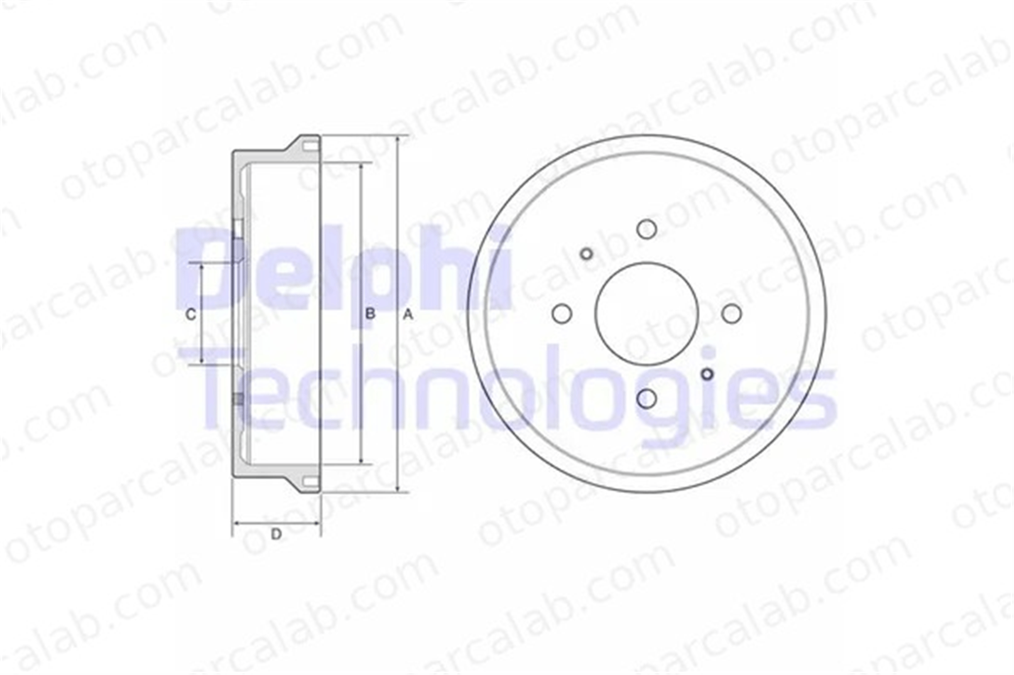 DELPHI BF604 Kampana Arka Sağ veya Sol SMART FORFOUR MITSUBISHI COLT VI 4544230101 4615A012
