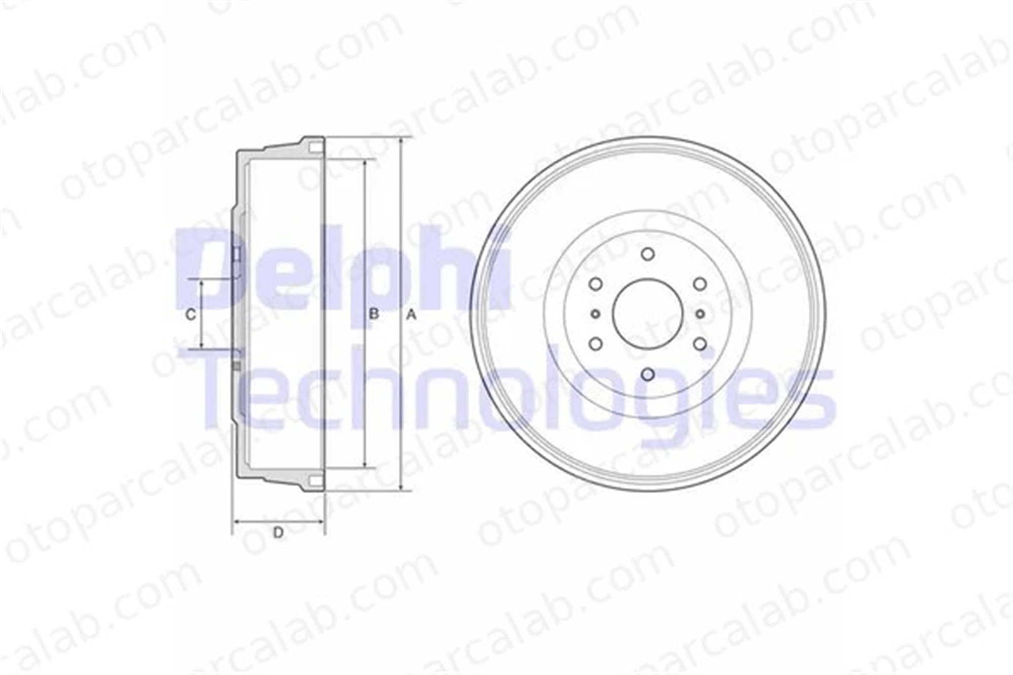 DELPHI BF623 Kampana Arka Sağ veya Sol NISSAN NP300 NAVARA NP300 NAVARA Pick-up 43206EB360