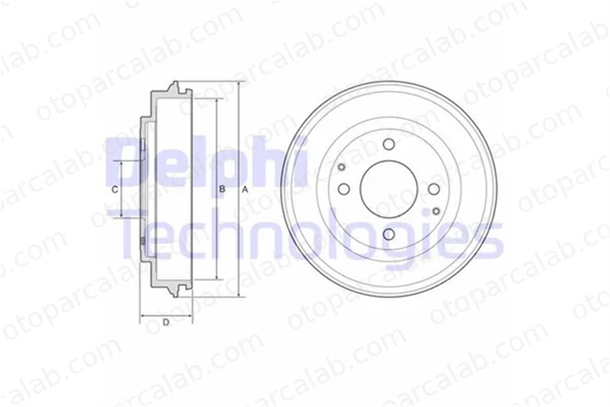 DELPHI BF632 Kampana Arka Sağ veya Sol CITROËN C-ZERO PEUGEOT ION 1612090880 424760