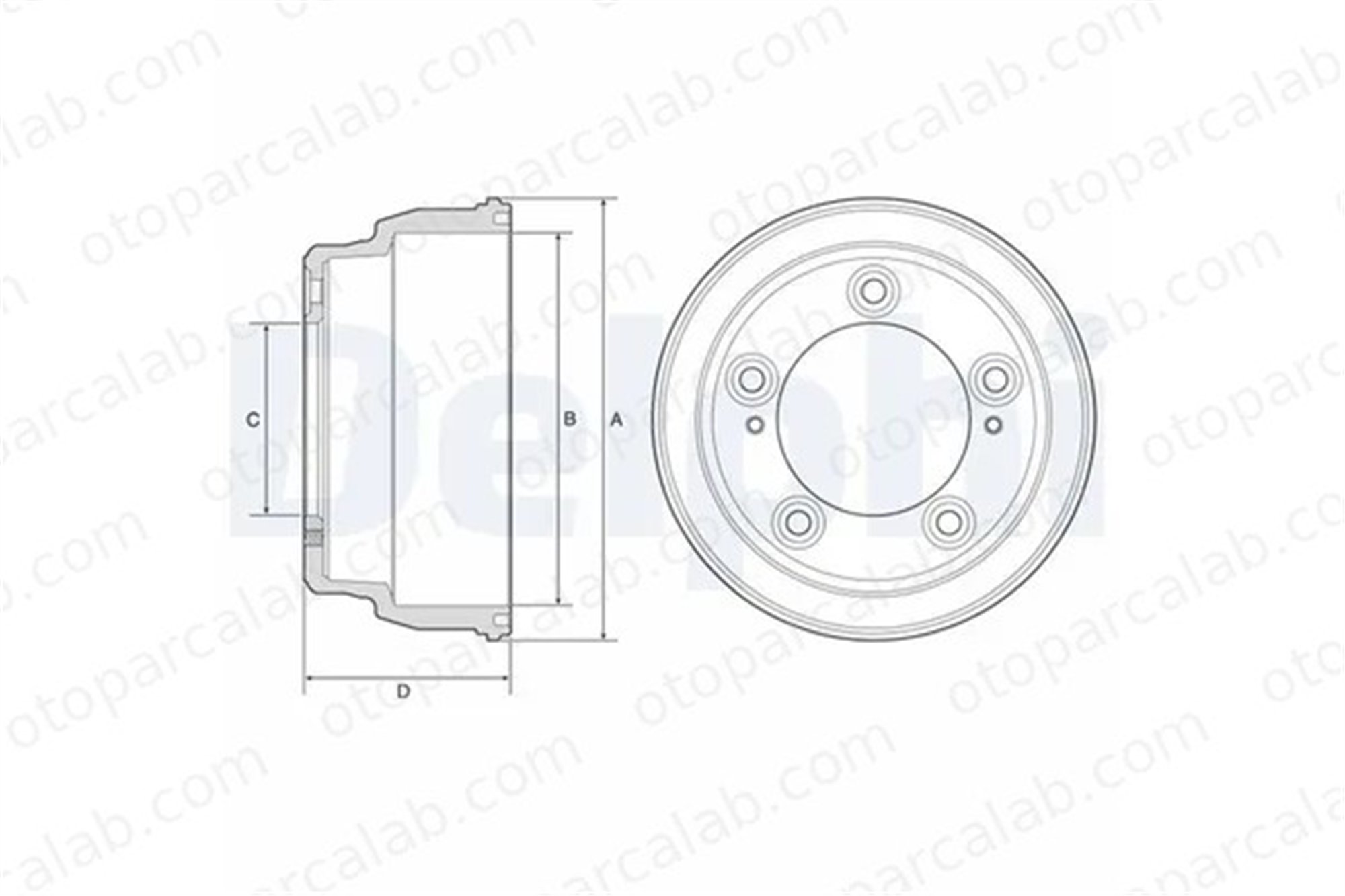 DELPHI BF645 Kampana Arka Sağ veya Sol HYUNDAI H100 Platform şasi H-1 Travel 584114F000 584114F001