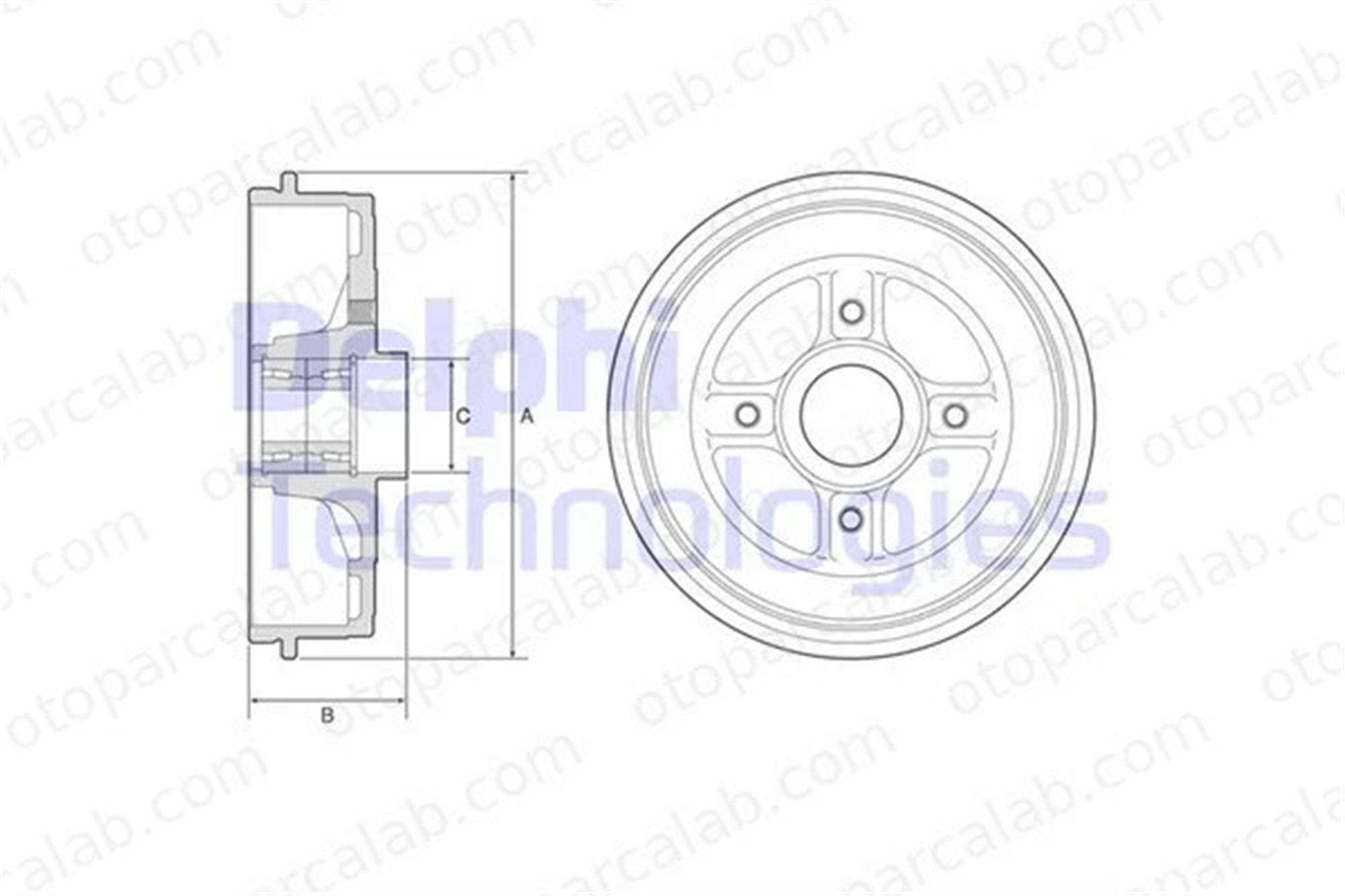 DELPHI BFR624 Kampana Arka Sağ ve Sol DACIA LOGAN LOGAN II 432002467R 432006528R