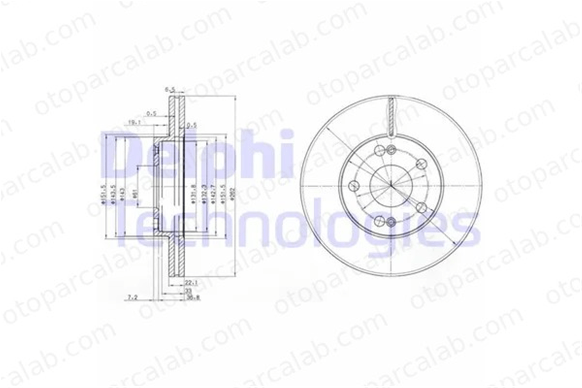 DELPHI BG2695 Fren Disk Ayna Ön Sağ ve Sol RENAULT LAGUNA I LAGUNA I Grandtour 7700204301 7700802233