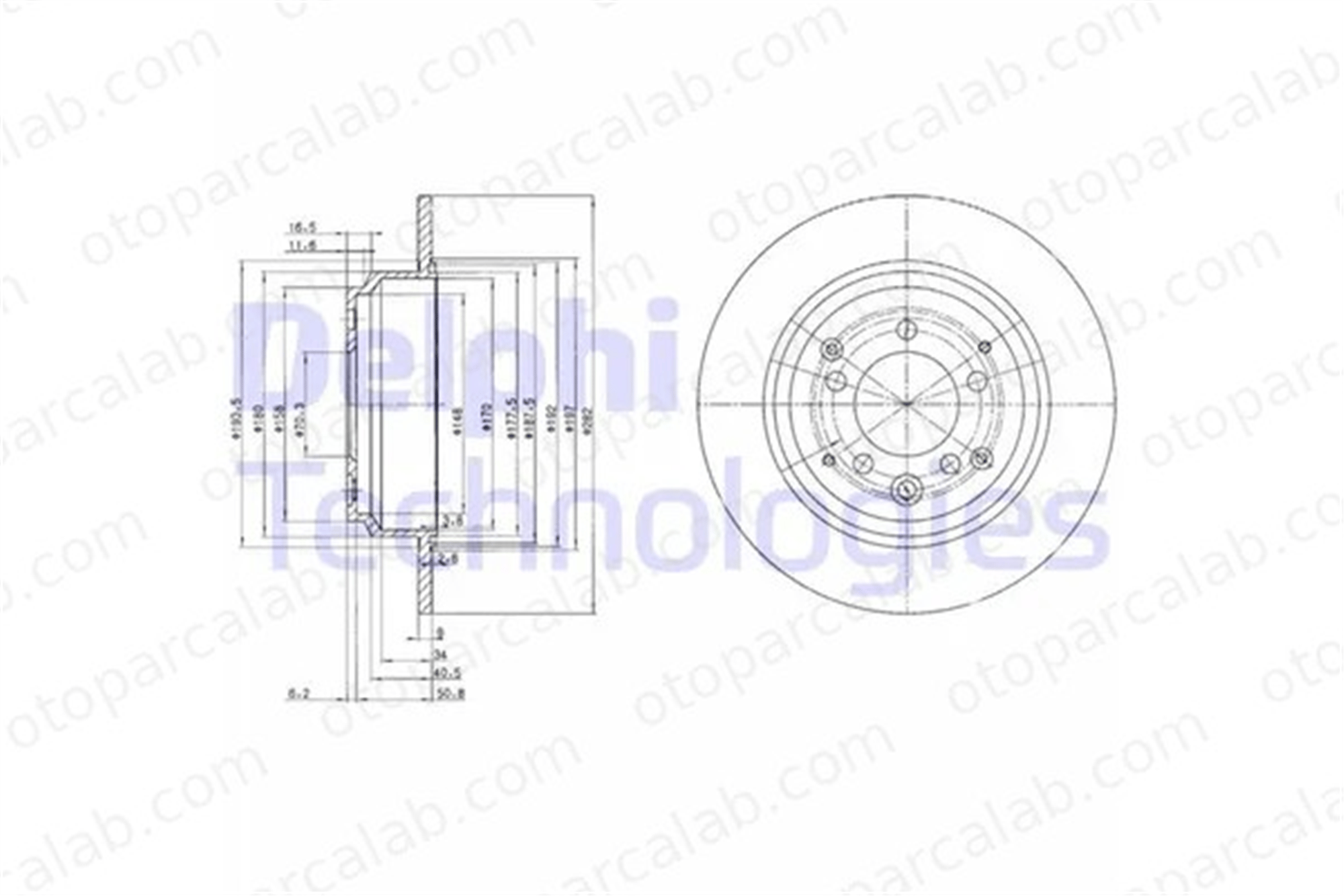DELPHI BG3060 Fren Disk Ayna Arka Sağ ve Sol HONDA LEGEND III LEGEND IV 42510SP0000HS 42510SP0000