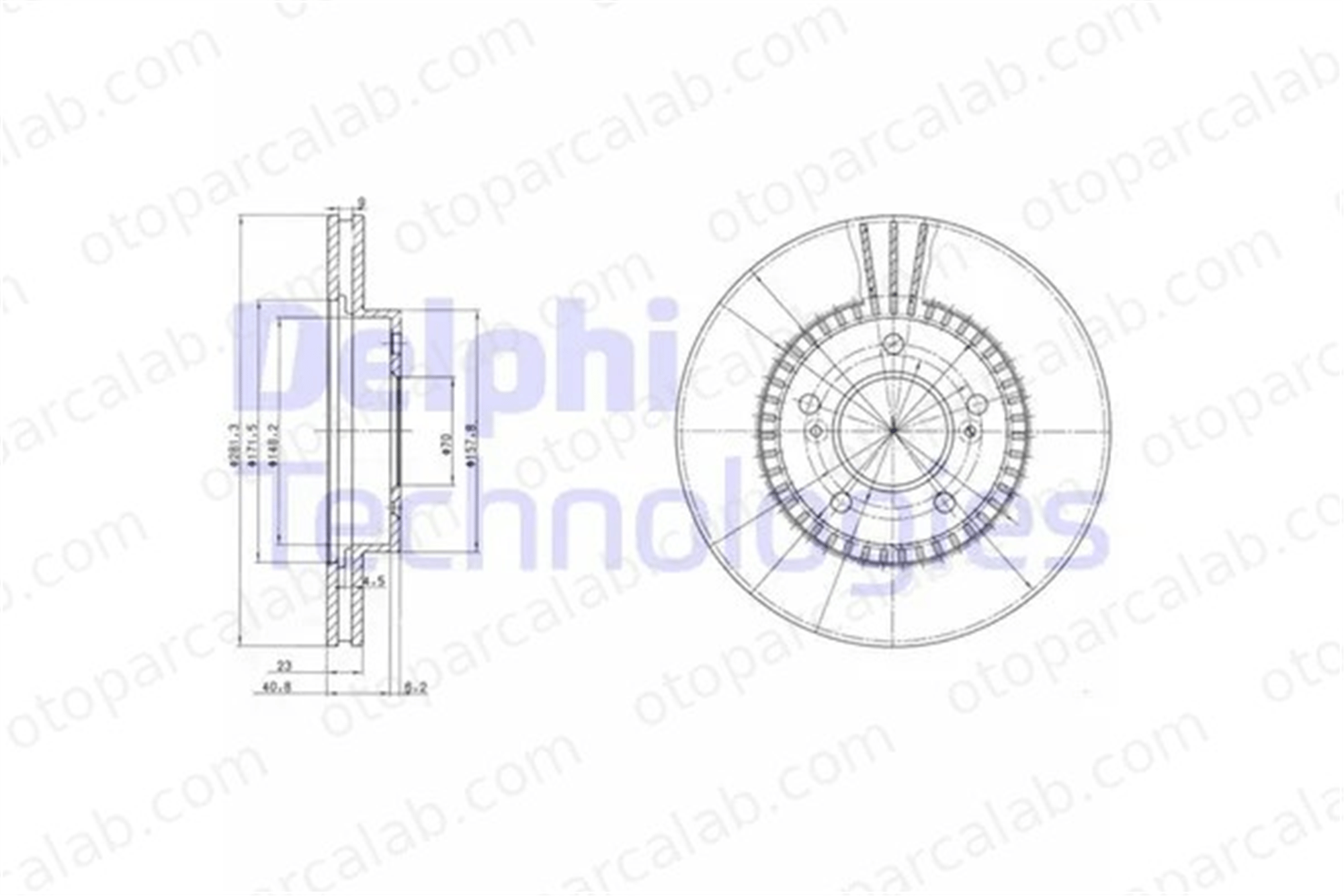 DELPHI BG3061 Fren Disk Ayna Ön Sağ ve Sol HONDA HR-V PILOT 45251SP0000 45251S2HN00
