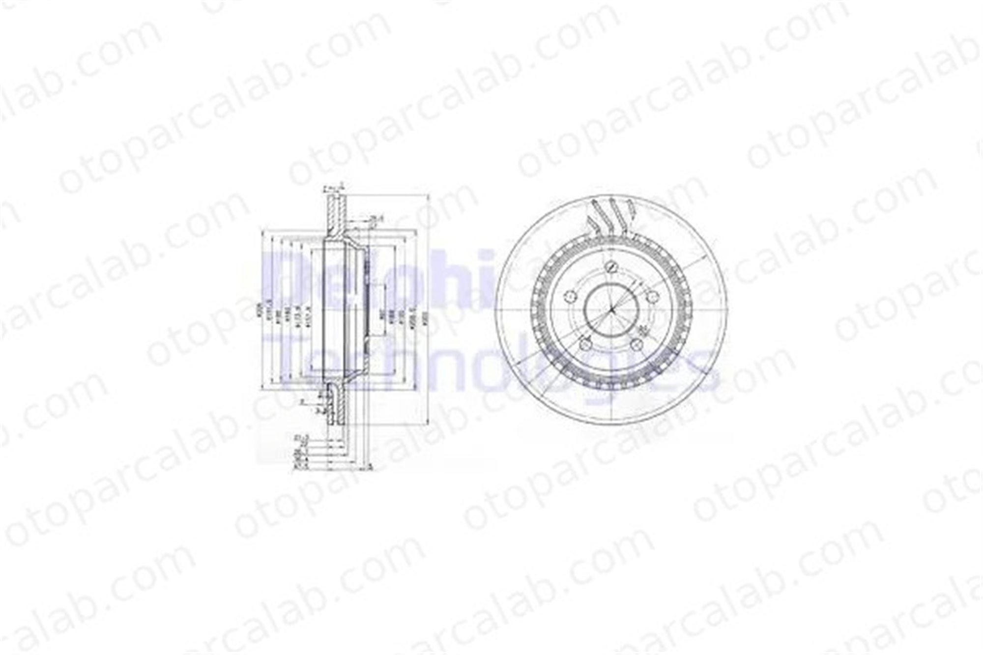 DELPHI BG3726 Fren Disk Ayna Arka Sağ ve Sol MERCEDES-BENZ S-SERISI CLK 2204230212 2104230812