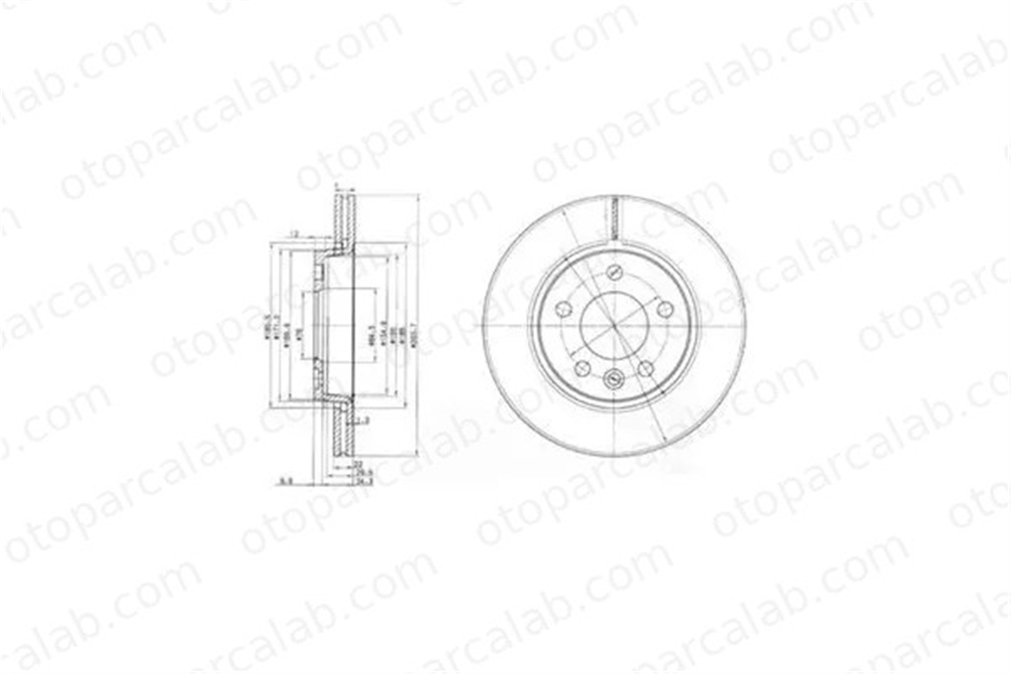 DELPHI BG3893T Fren Disk Ayna Arka Sağ ve Sol VW TRANSPORTER T5 Minibüs/Otobüs TRANSPORTER T5 Panelvan/Van 7E0615601D 7H0615601B