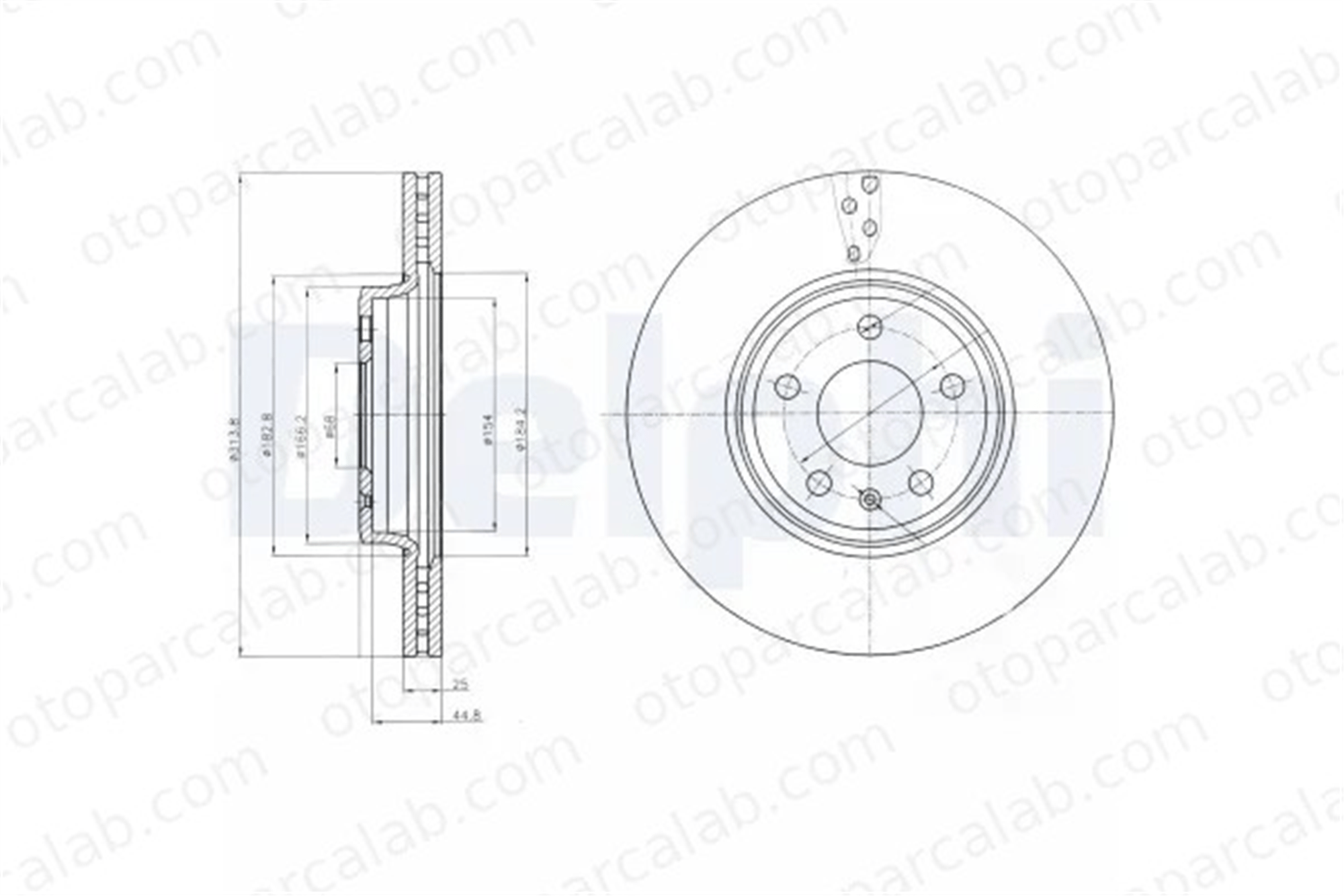 DELPHI BG4079 Fren Disk Ayna Ön Sağ ve Sol AUDI A5 Sportback A4 B8 8K0615301 8K0615301T