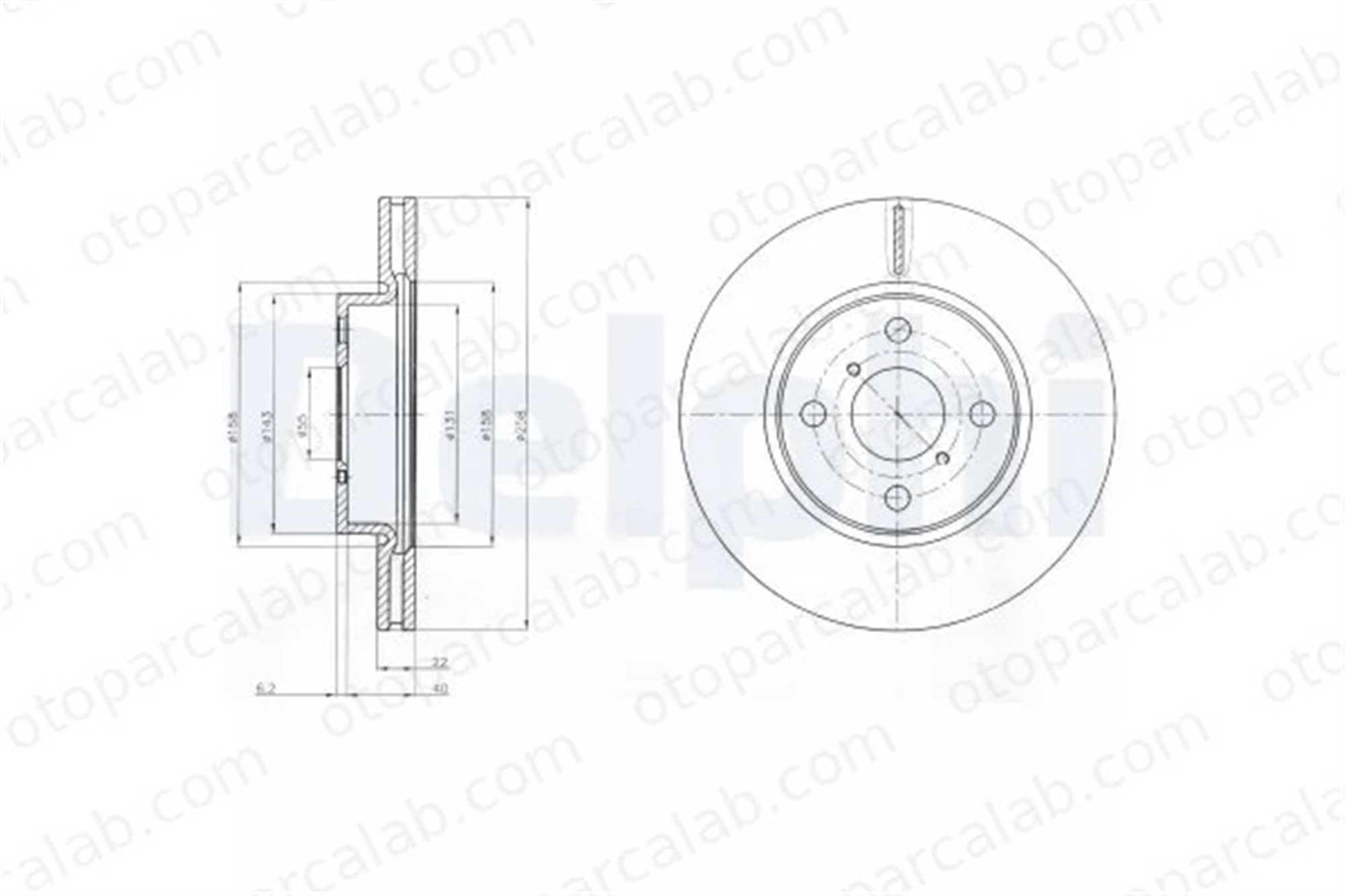 DELPHI BG4116 Fren Disk Ayna Ön Sağ ve Sol TOYOTA YARIS DAIHATSU CHARADE VIII 435120D060 435120D060000