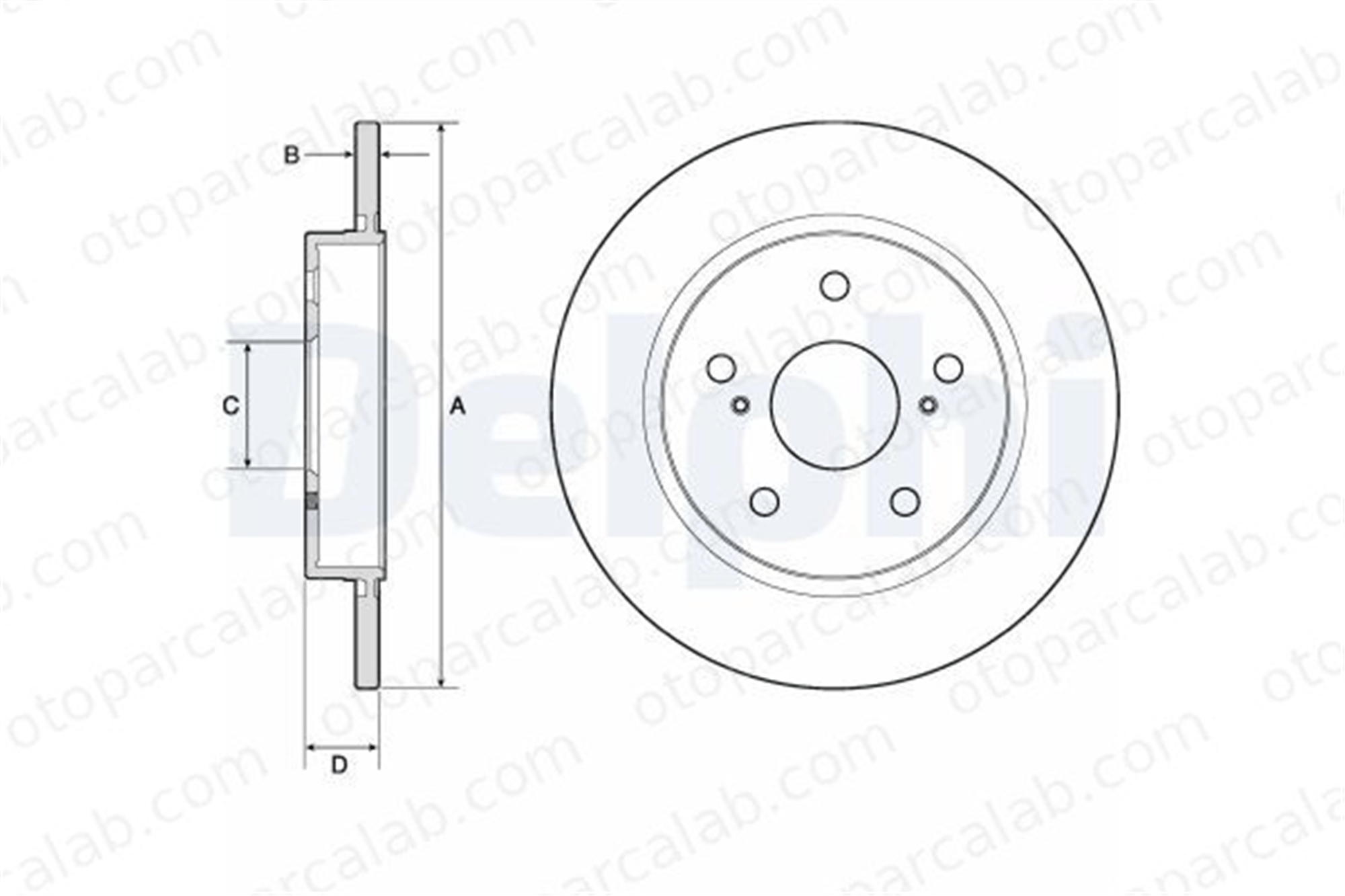 DELPHI BG4183 Fren Disk Ayna Arka Sağ ve Sol TOYOTA AURIS AURIS Station wagon 4243102170 4243102180