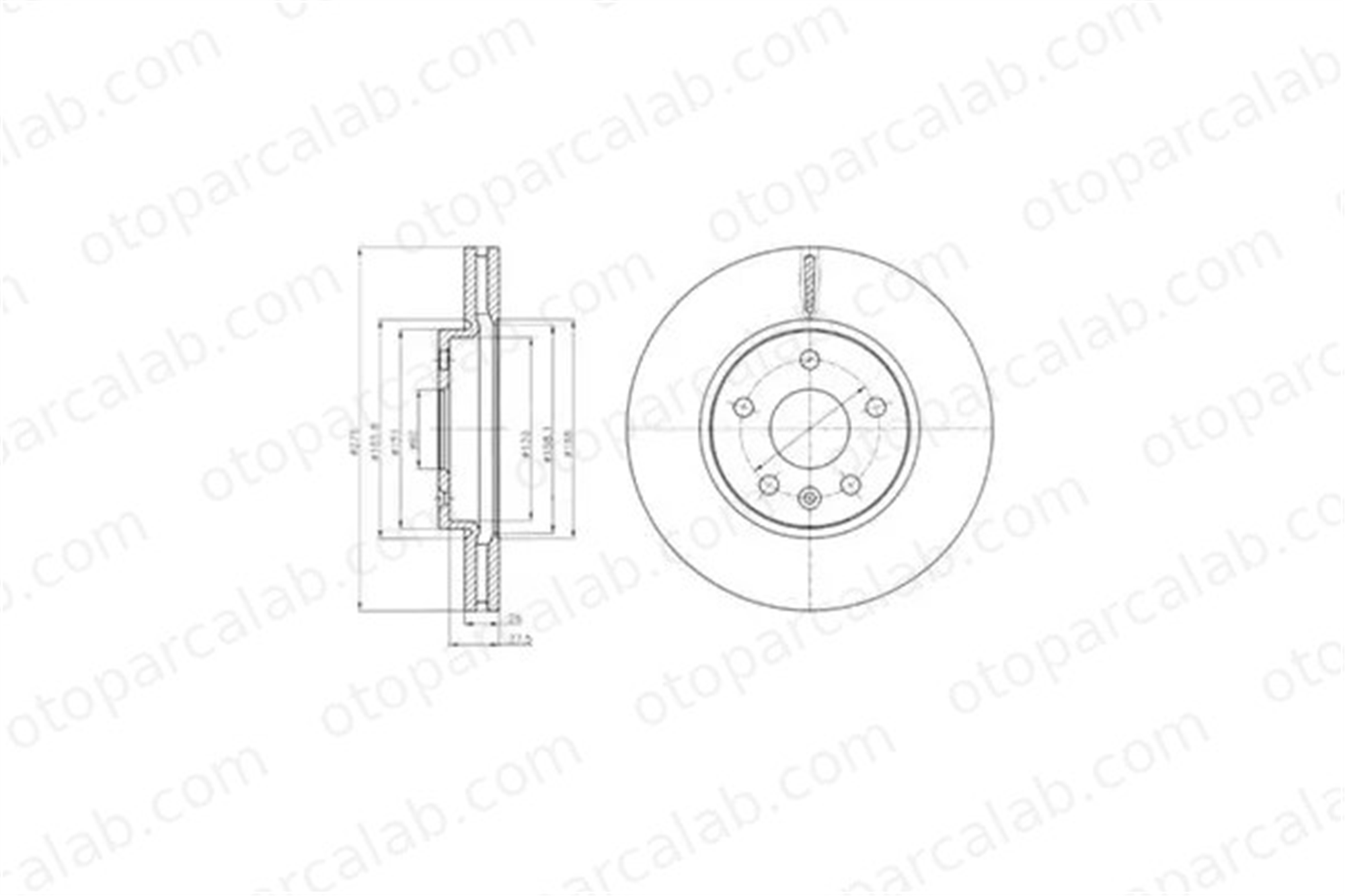 DELPHI BG4191 Fren Disk Ayna Ön Sağ ve Sol CHEVROLET CRUZE OPEL ASTRA J Sedan 569073 13502044
