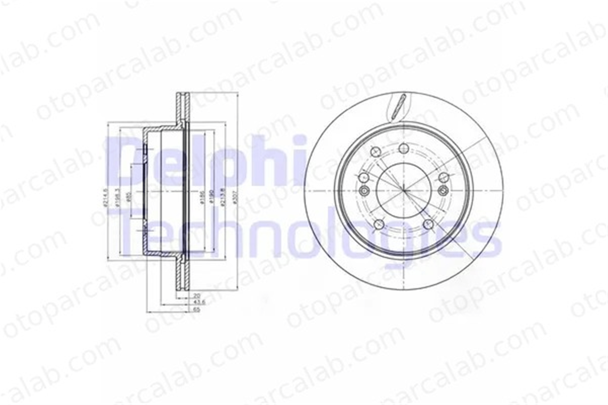 DELPHI BG4273 Fren Disk Ayna Arka Sağ ve Sol SSANGYONG REXTON / REXTON II REXTON W / REXTON 4840121001 4840121000