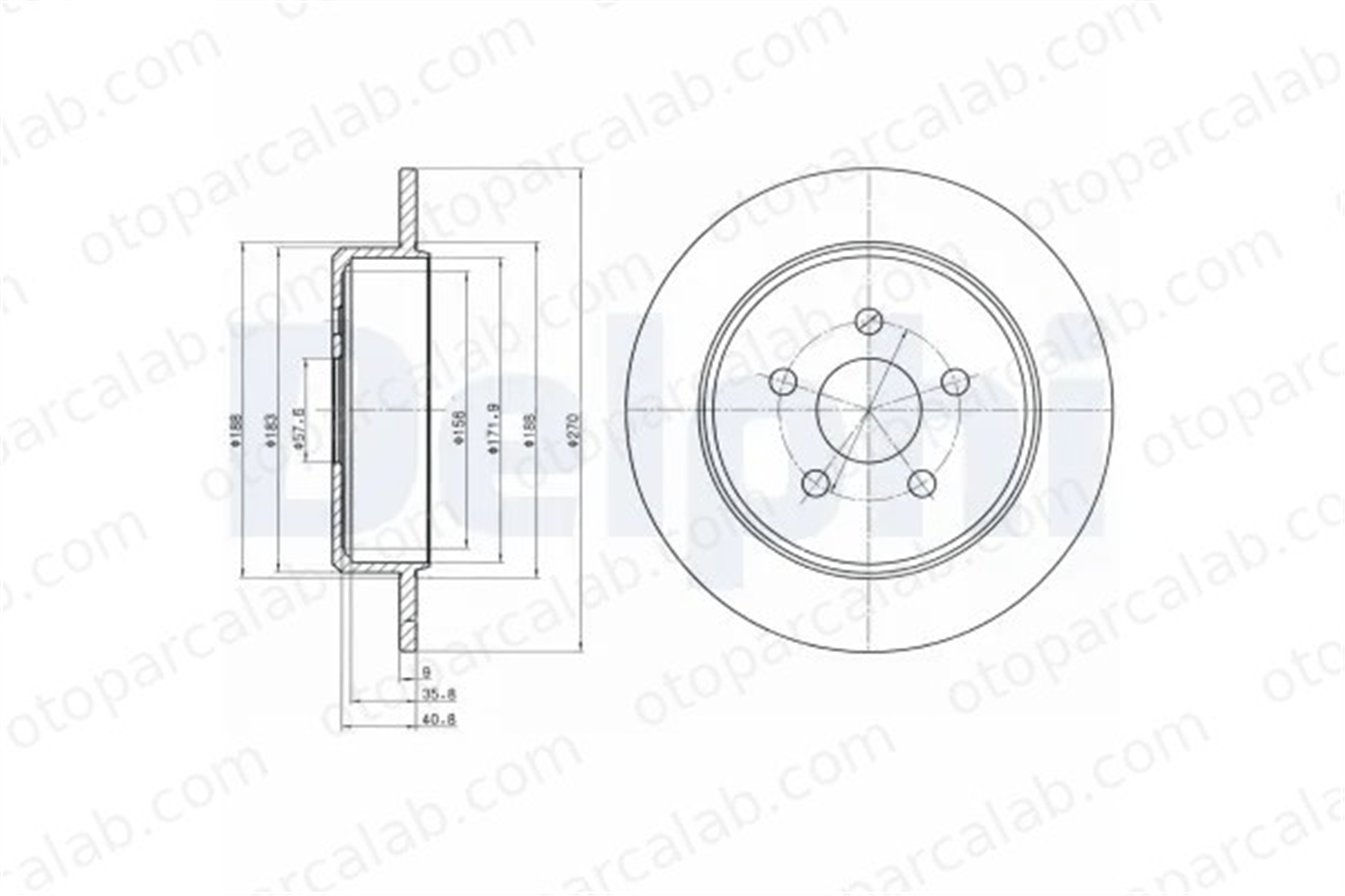 DELPHI BG4313 Fren Disk Ayna Arka Sağ ve Sol CHRYSLER PT CRUISER NEON 4764934AB 5085641AB