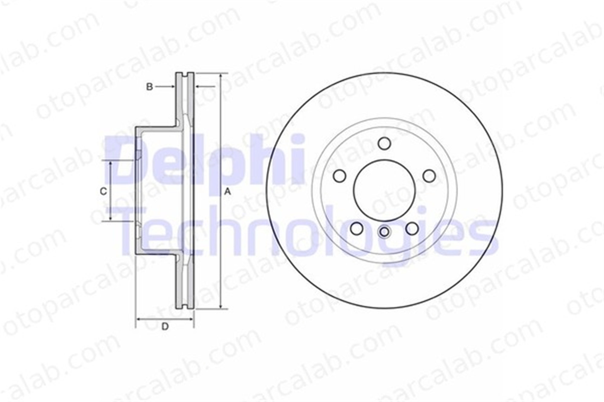 DELPHI BG4645C Fren Disk Ayna Ön Sağ ve Sol BMW 1 3 34116792217