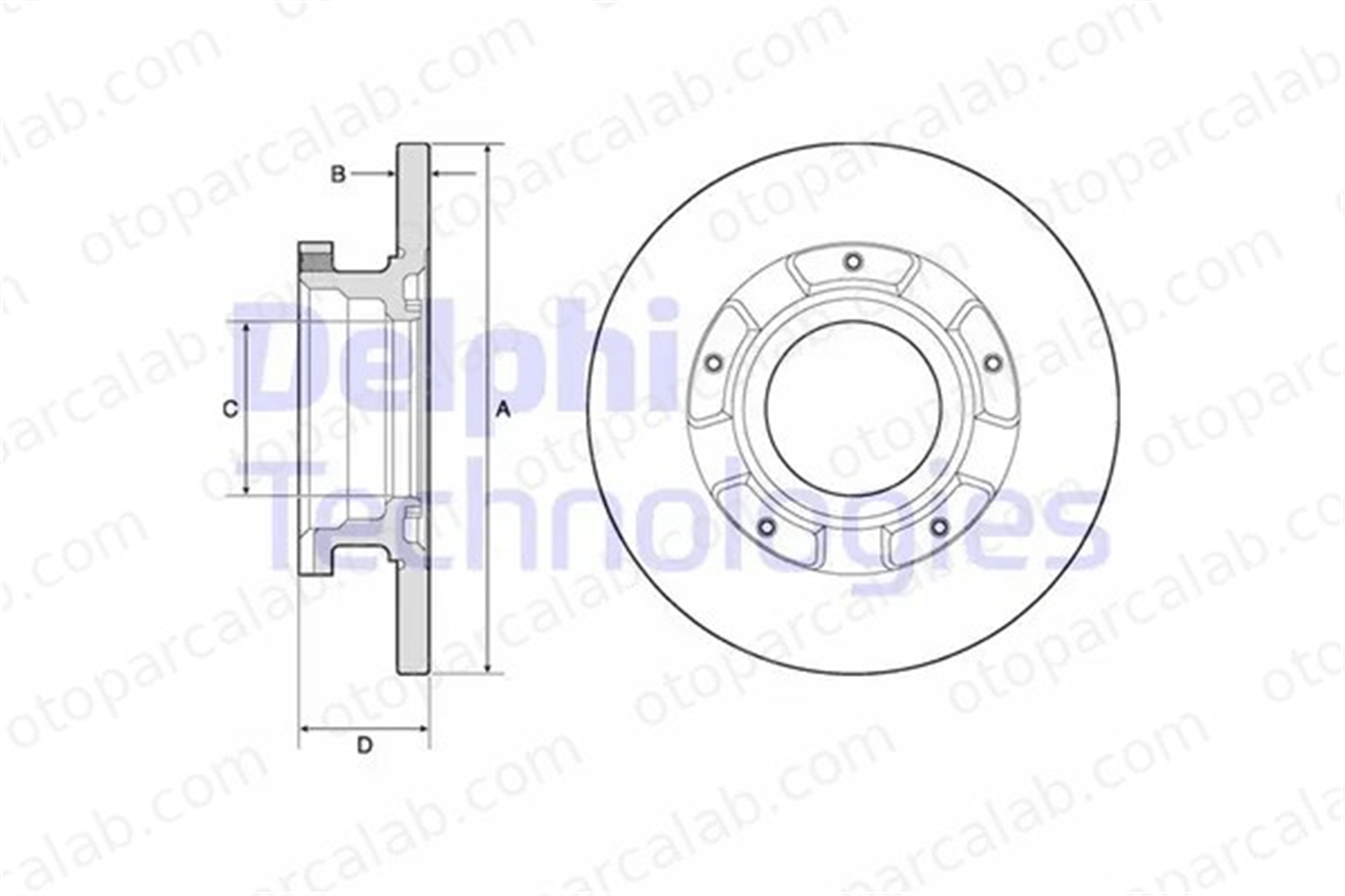 DELPHI BG4673 Fren Disk Ayna Arka Sağ ve Sol FORD TRANSIT CUSTOM V362 Minibüs/Otobüs TOURNEO CUSTOM V362 Minibüs/Otobüs 1764283 BK212A097BA