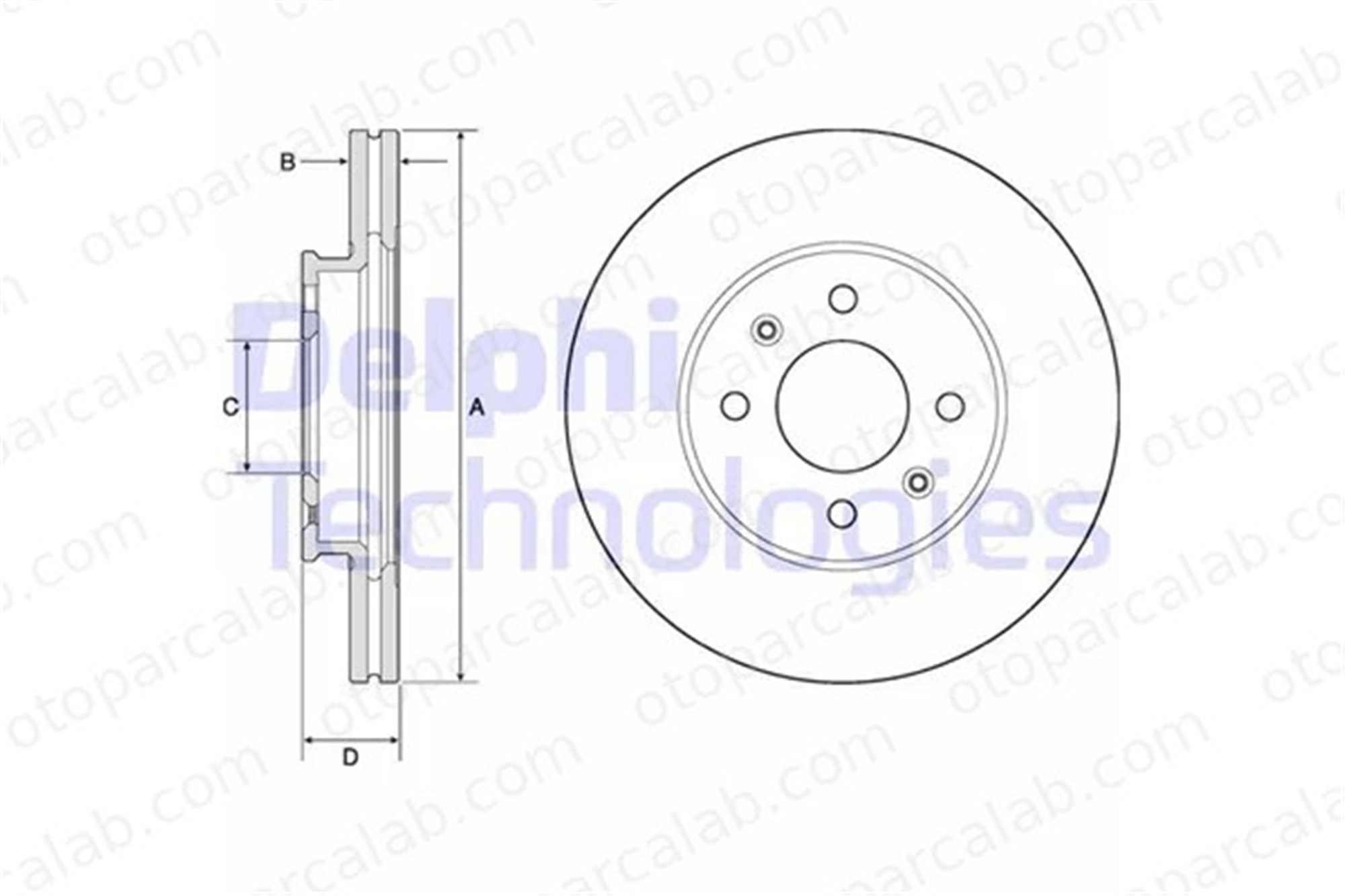 DELPHI BG4744C Fren Disk Ayna Ön Sağ ve Sol HYUNDAI ACCENT IV Sedan i20 II 517120U000 51712C8000