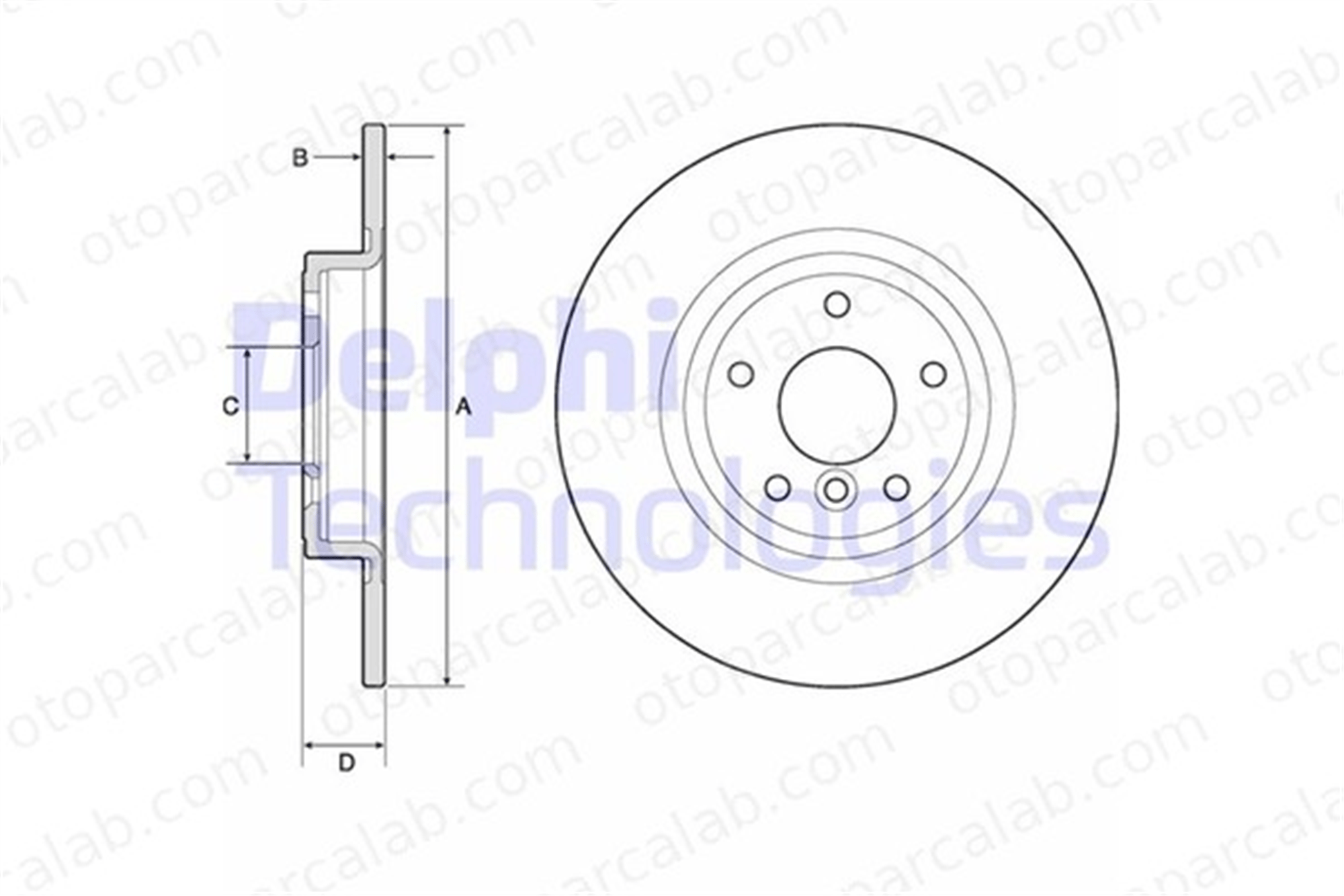 DELPHI BG4766C Fren Disk Ayna Arka Sağ ve Sol JAGUAR XE XF SPORTBRAKE T4N1742