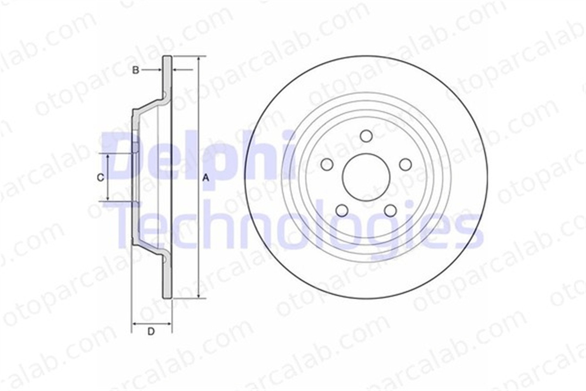 DELPHI BG4782C Fren Disk Ayna Arka Sağ ve Sol FORD GALAXY III S-MAX 2019881 5310798