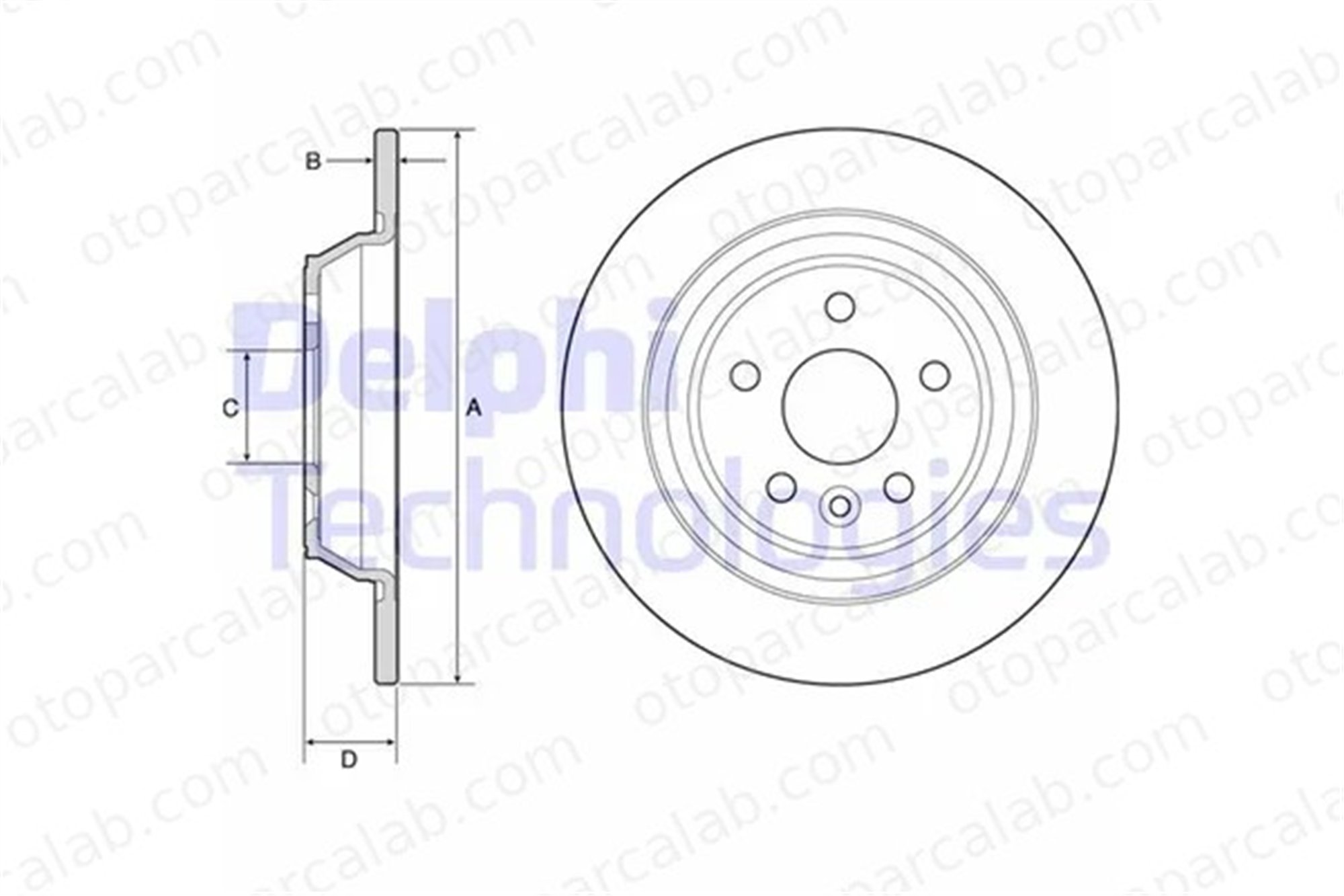DELPHI BG4804C Fren Disk Ayna Arka Sağ ve Sol FORD GALAXY III S-MAX 2A315 2032691