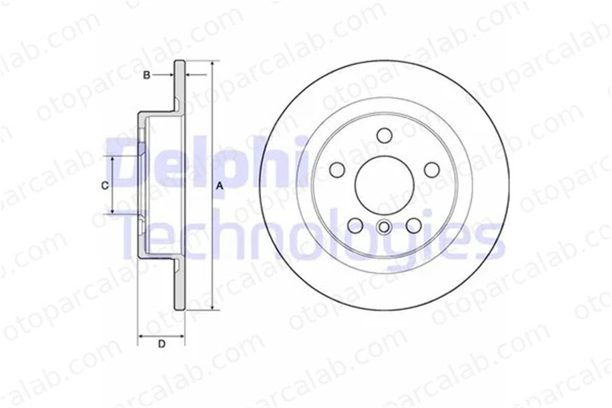 DELPHI BG4812C Fren Disk Ayna Arka Sağ ve Sol BMW 2 Active Tourer MINI MINI CLUBMAN 34216799367 34206891085