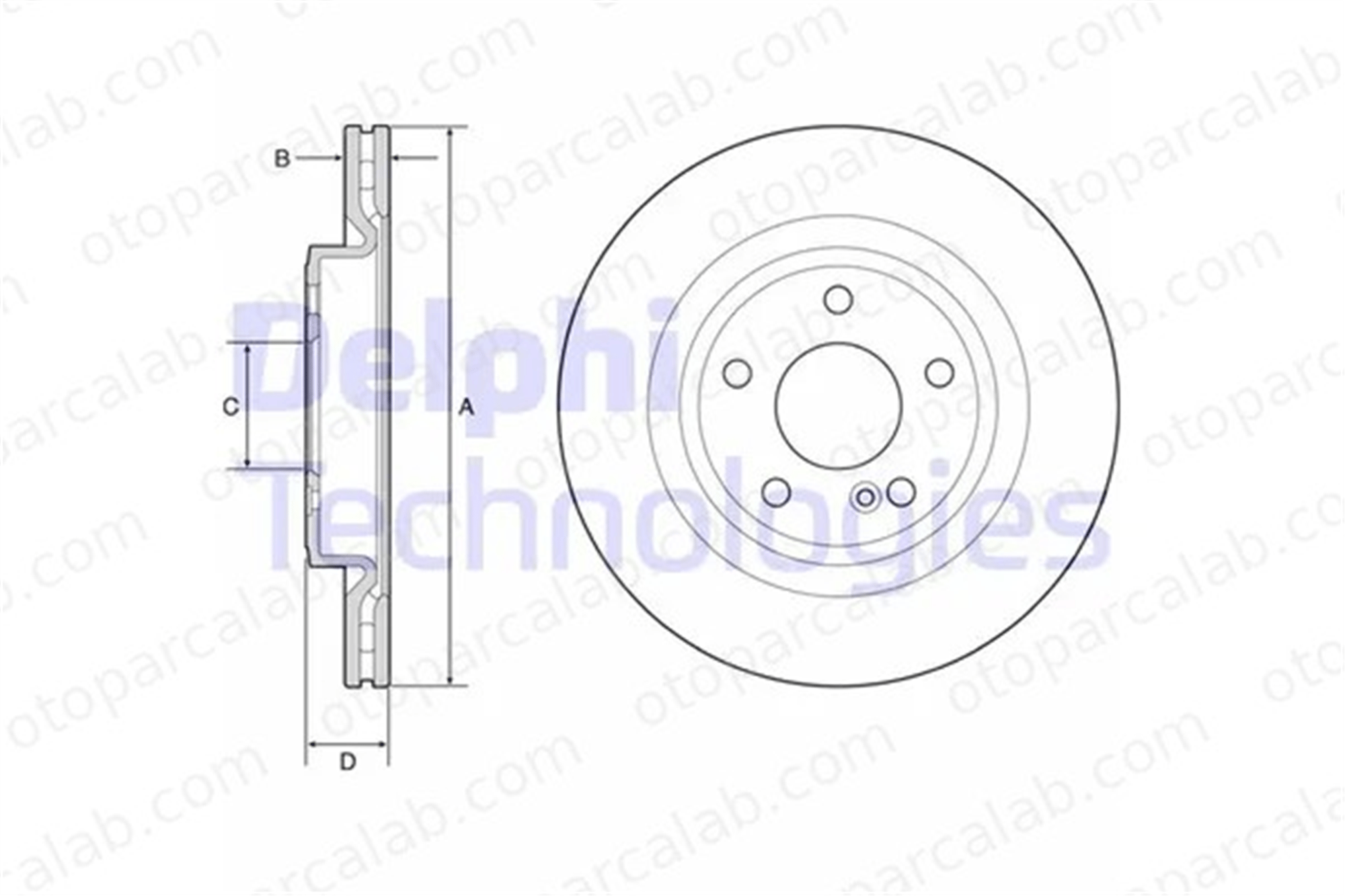 DELPHI BG4927C Fren Disk Ayna Arka Sağ ve Sol MERCEDES-BENZ CLA Coupe GLA-SERISI A2464230812 2464230812
