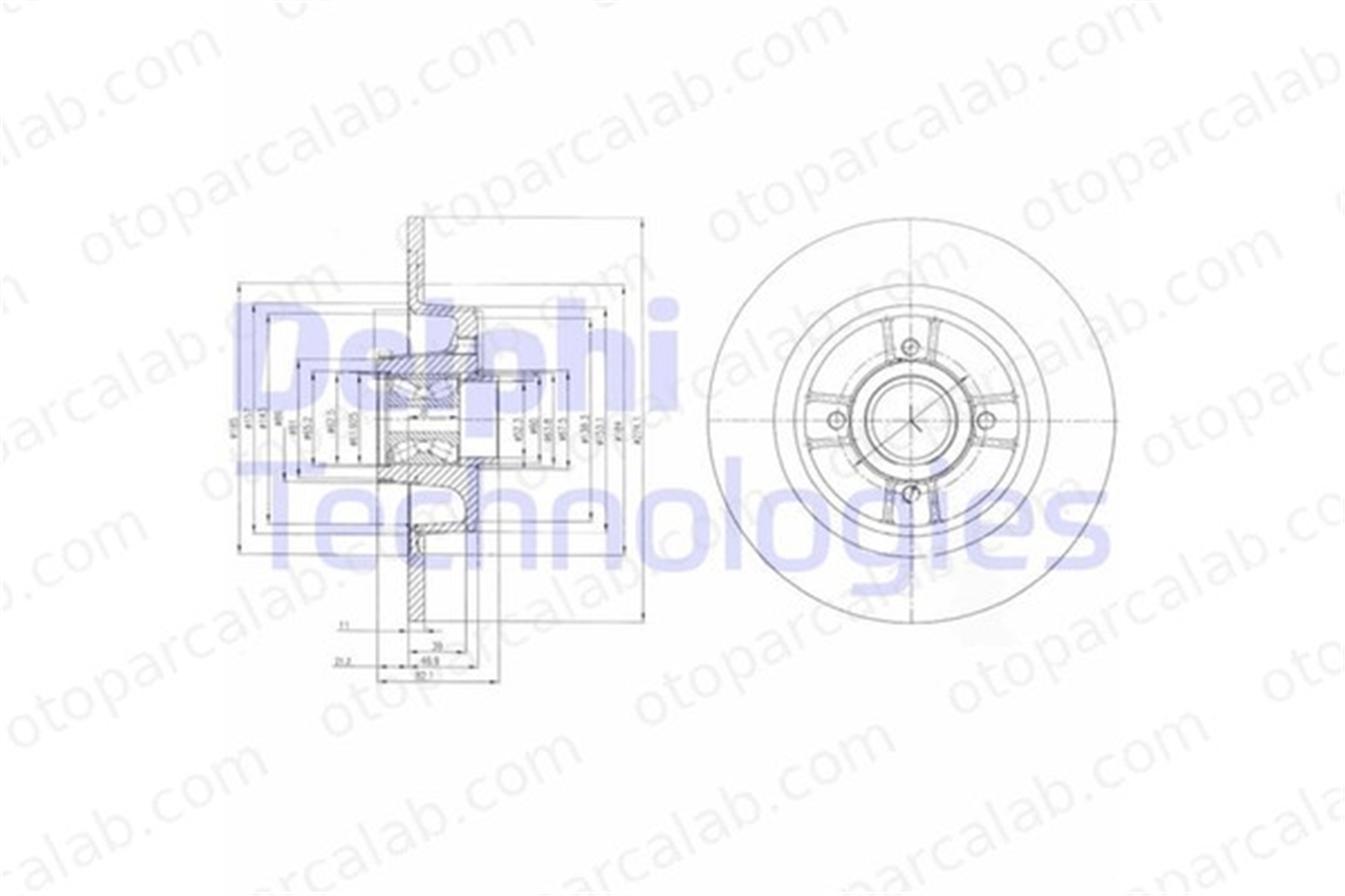 DELPHI BG9029RS Fren Disk Ayna Arka Sağ ve Sol RENAULT SCÉNIC I MPV MEGANE I Grandtour 7701206328 7701206327