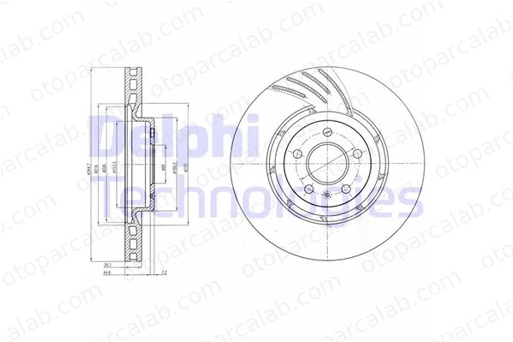 DELPHI BG9052 Fren Disk Ayna Ön Sağ ve Sol AUDI Q5 A4 B8 8K0615301M 8K0615301K