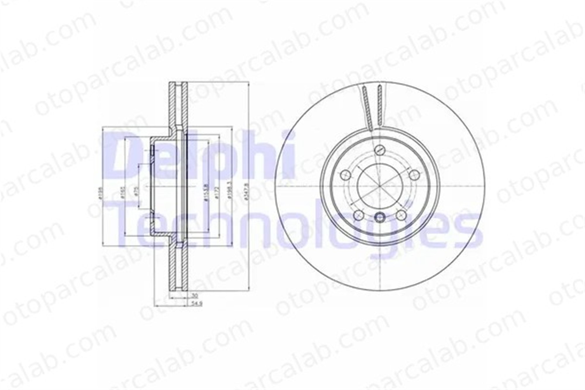 DELPHI BG9063C Fren Disk Ayna Ön Sağ ve Sol BMW X5 X6 34116771986 34116793244