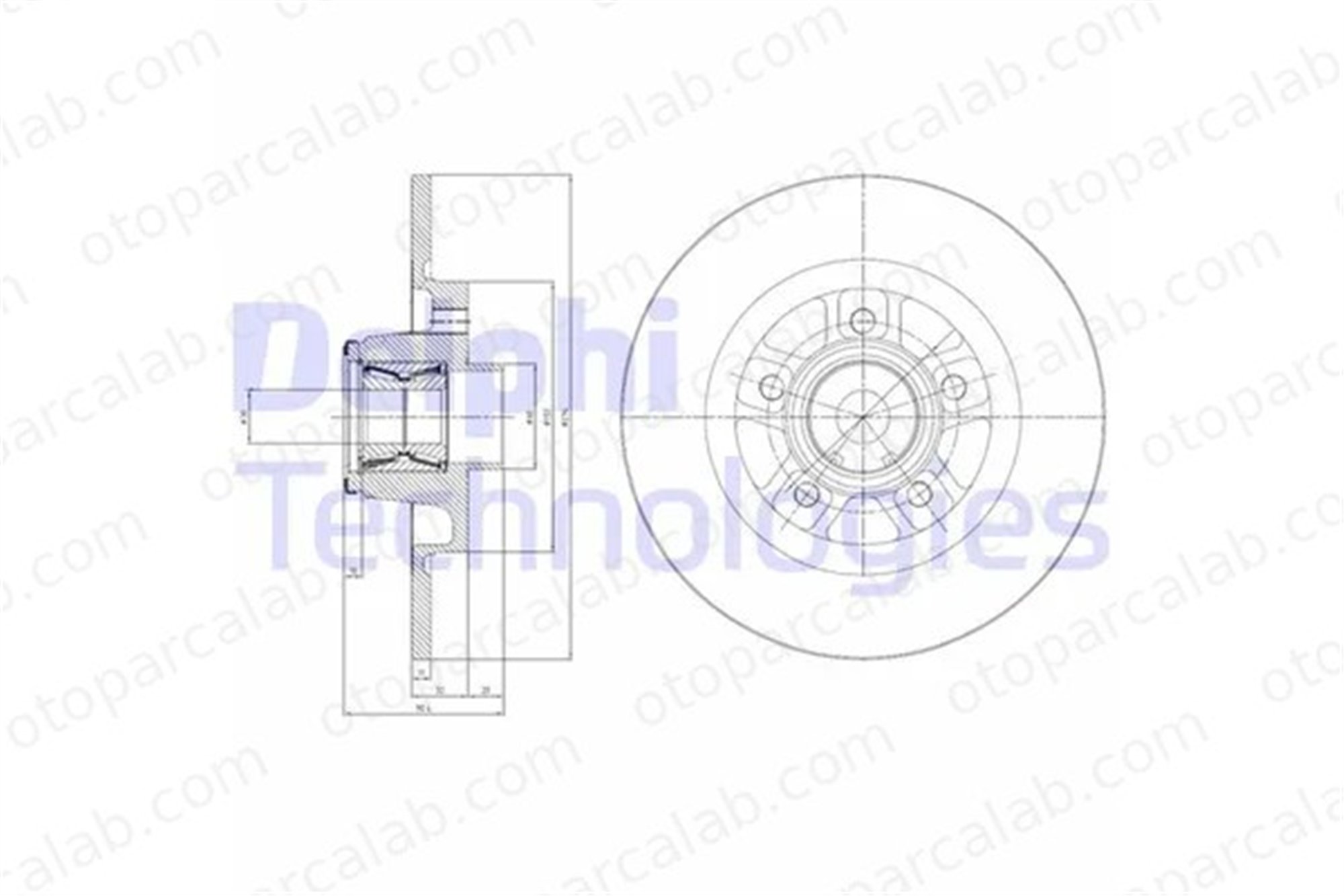 DELPHI BG9113RSC Fren Disk Ayna Arka Sağ ve Sol RENAULT KANGOO / GRAND KANGOO II KANGOO Express 4154200102 4154200302