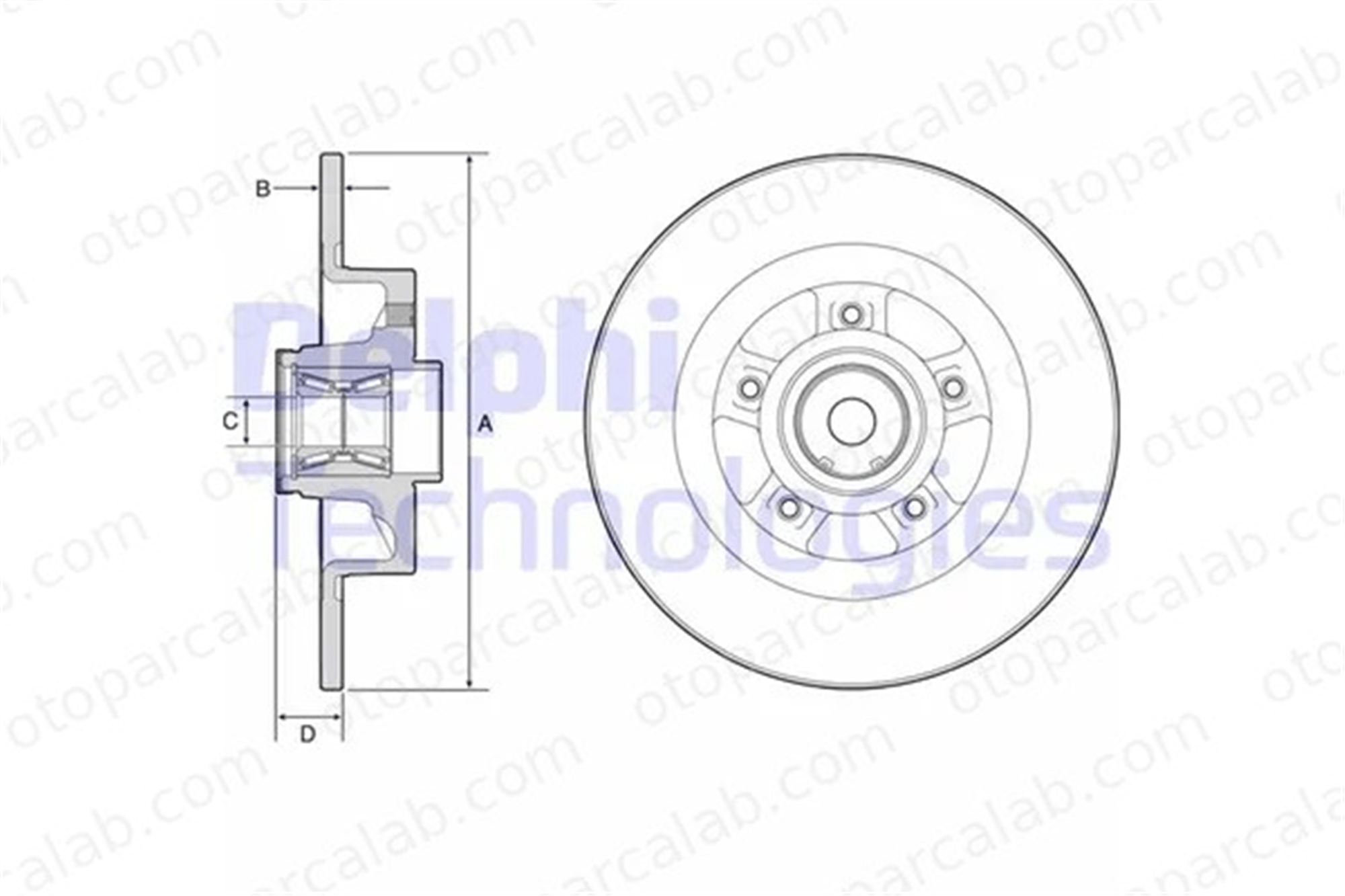 DELPHI BG9115RS Fren Disk Ayna Arka Sağ ve Sol RENAULT GRAND SCÉNIC II GRAND SCÉNIC III 7701208850 8660003911
