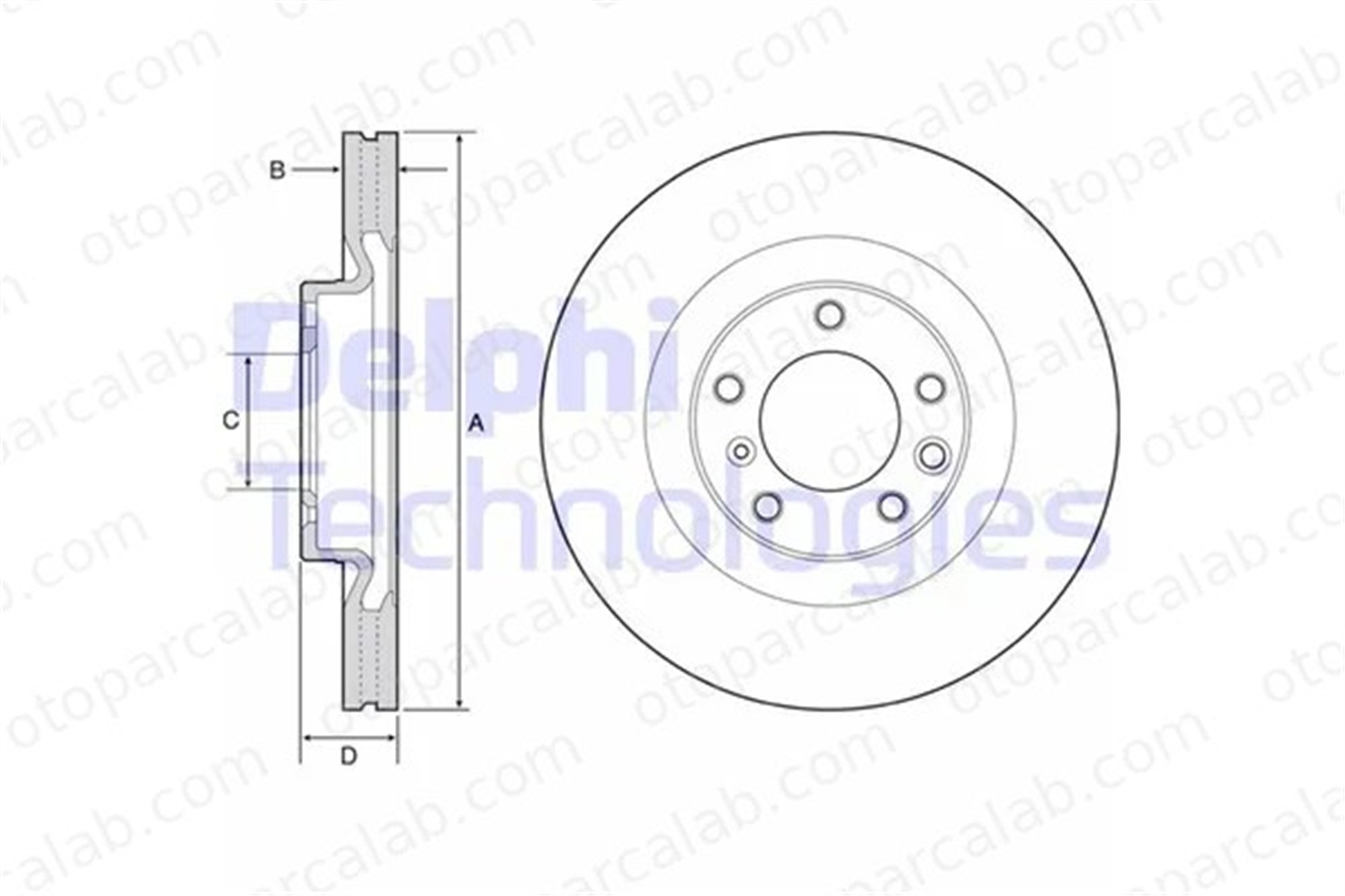 DELPHI BG9119C Fren Disk Ayna Ön Sağ ve Sol MERCEDES-BENZ G-SERISI 4634210412 A4634210412