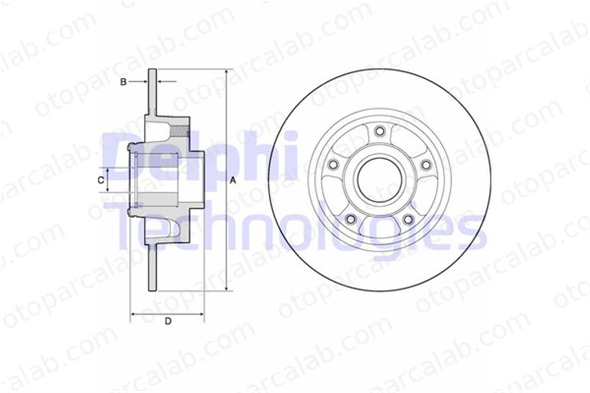 DELPHI BG9137RS Fren Disk Ayna Arka Sağ ve Sol RENAULT MEGANE III Coupe MEGANE III Hatchback 432006506R 432000010R