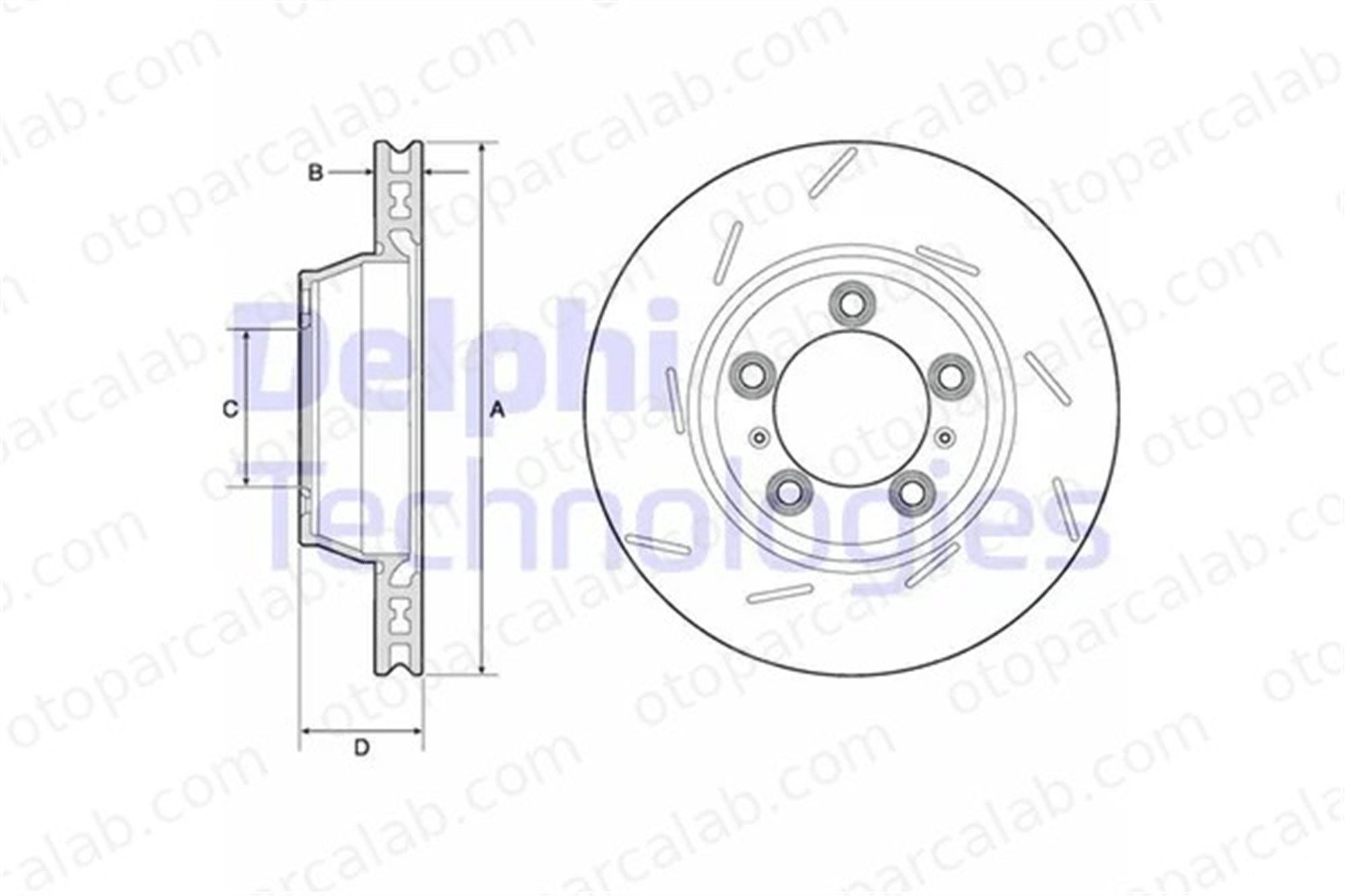 DELPHI BG9164C Fren Disk Ayna Arka Sol PORSCHE PANAMERA PANAMERA Sport Turismo 97035240300 298615601A