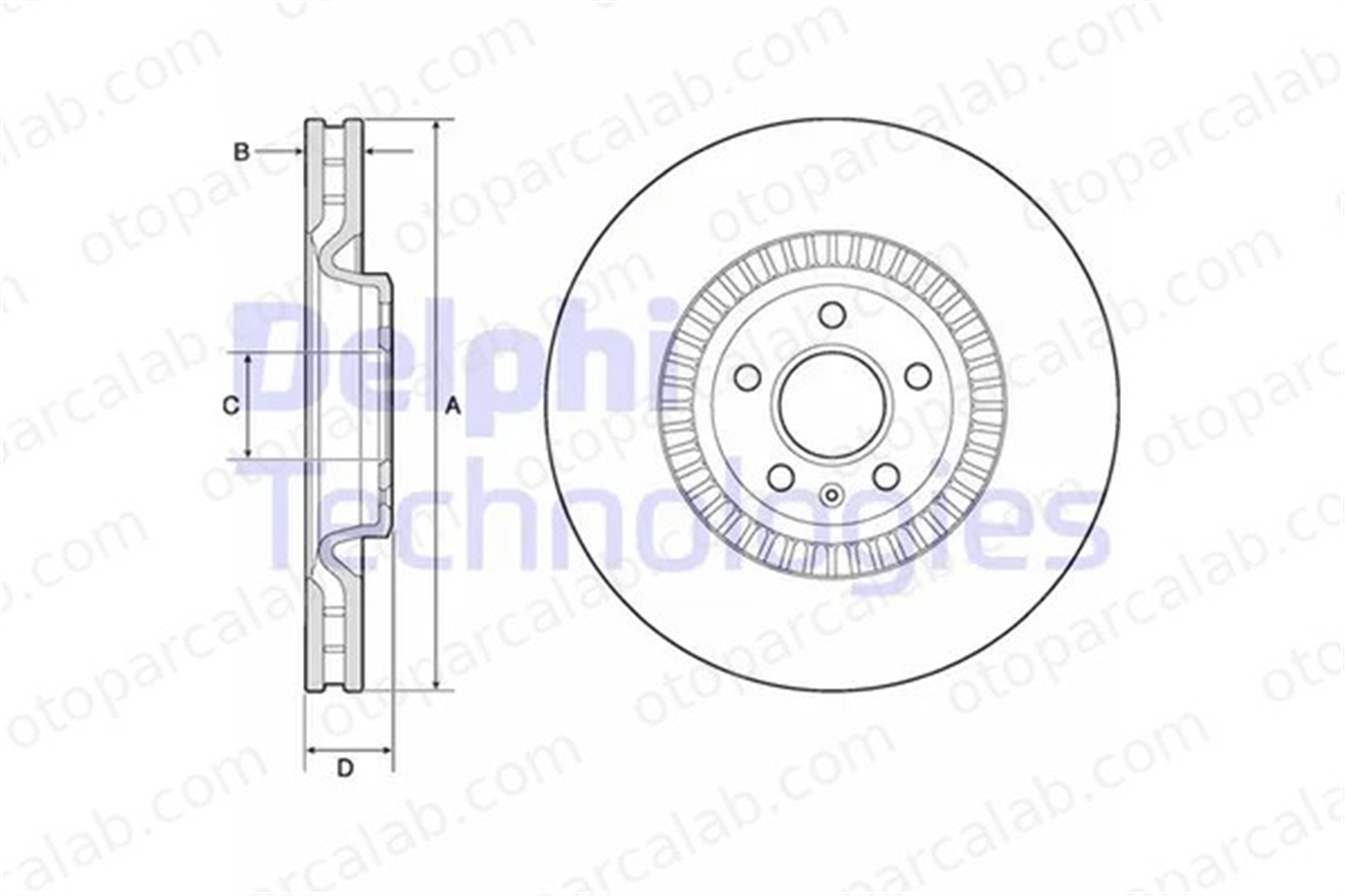 DELPHI BG9171C Fren Disk Ayna Ön Sağ ve Sol AUDI A6 C7 A7 Sportback 4G0615301A 4G0615301K