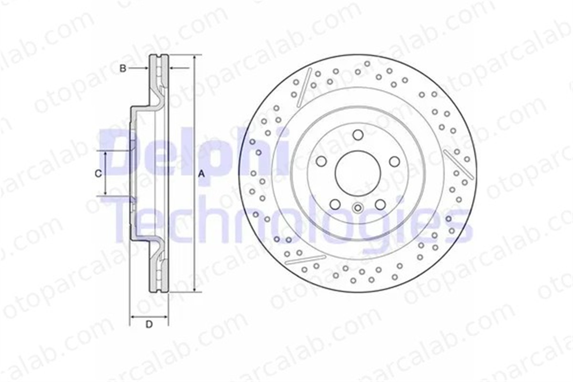 DELPHI BG9223C Fren Disk Ayna Arka Sağ ve Sol MERCEDES-BENZ GLE Coupe GLE A1664230512 1664230512