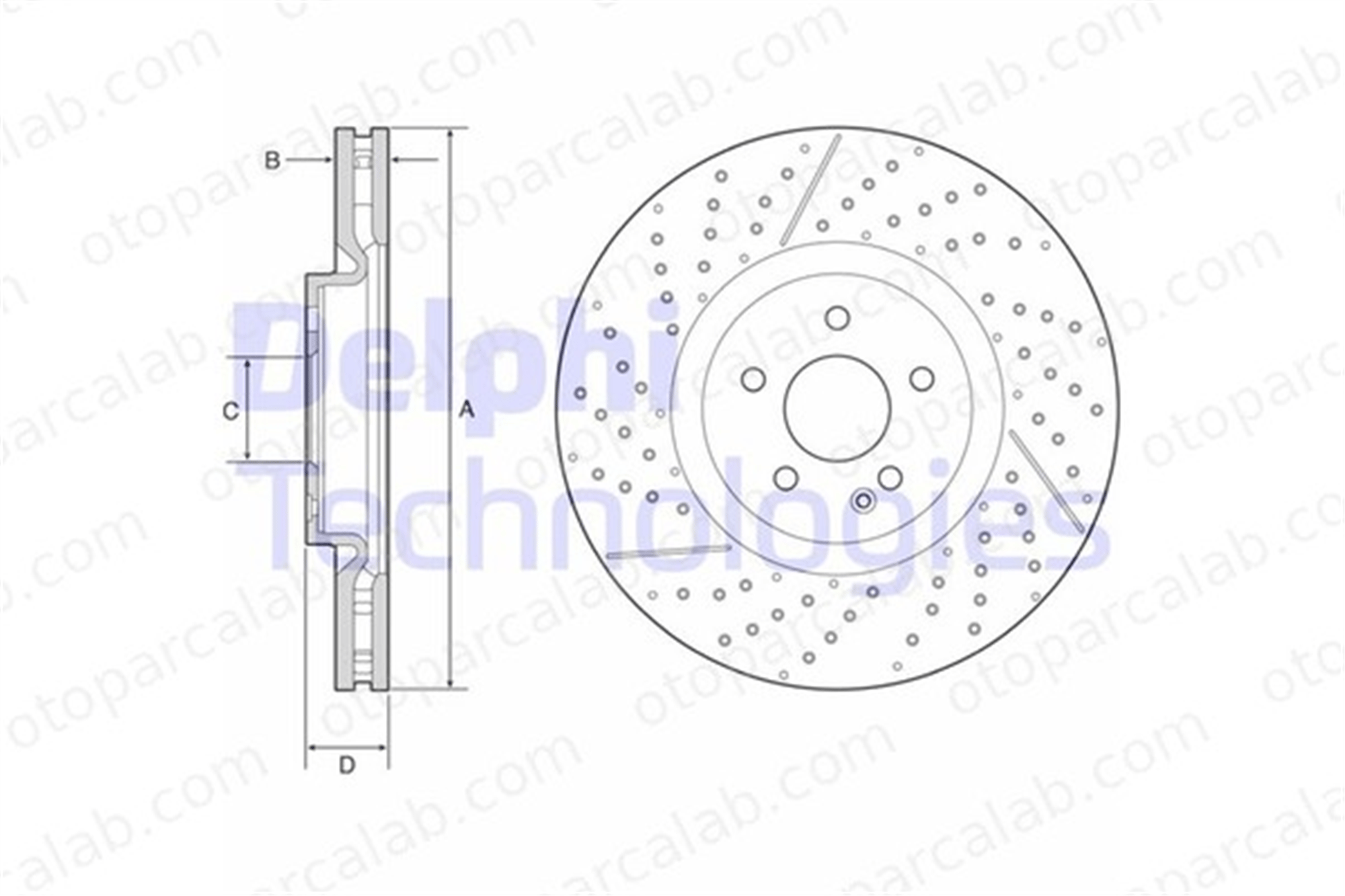 DELPHI BG9229C Fren Disk Ayna Ön Sağ ve Sol MERCEDES-BENZ A-SERISI CLA Coupe 1764210212 A1764210212