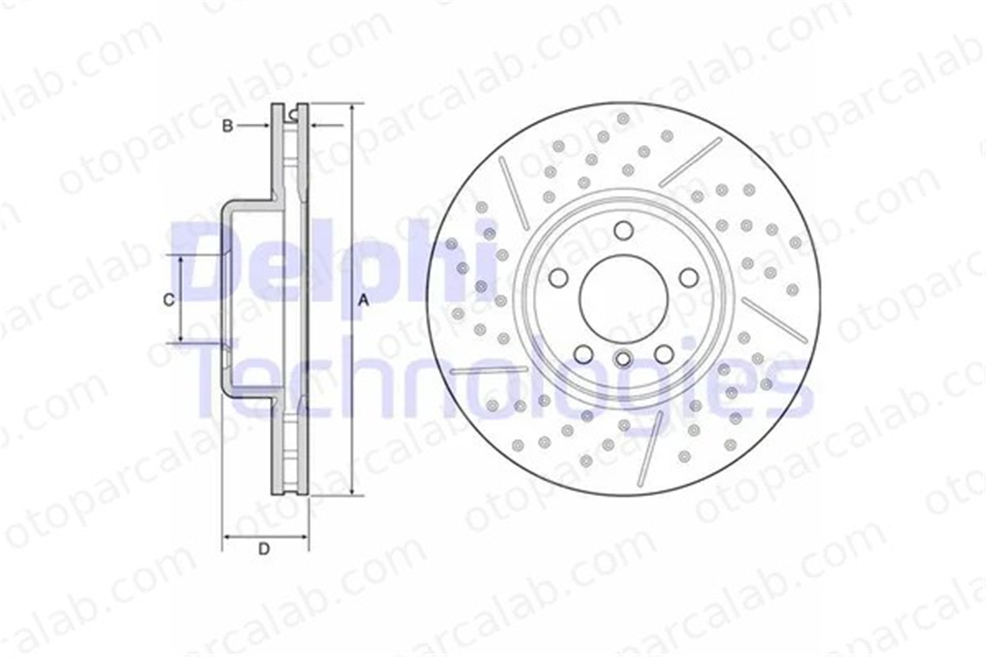 DELPHI BG9234C Fren Disk Ayna Ön Sağ ve Sol BMW 1 3 BG9234C 34106797602
