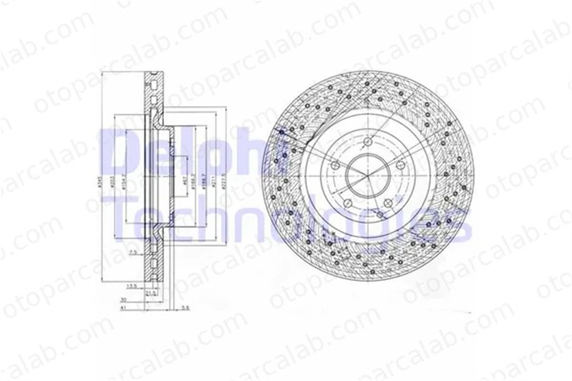 DELPHI BG9876 Fren Disk Ayna Ön Sağ ve Sol MERCEDES-BENZ CLK C-SERISI 2034210912 A2034210912