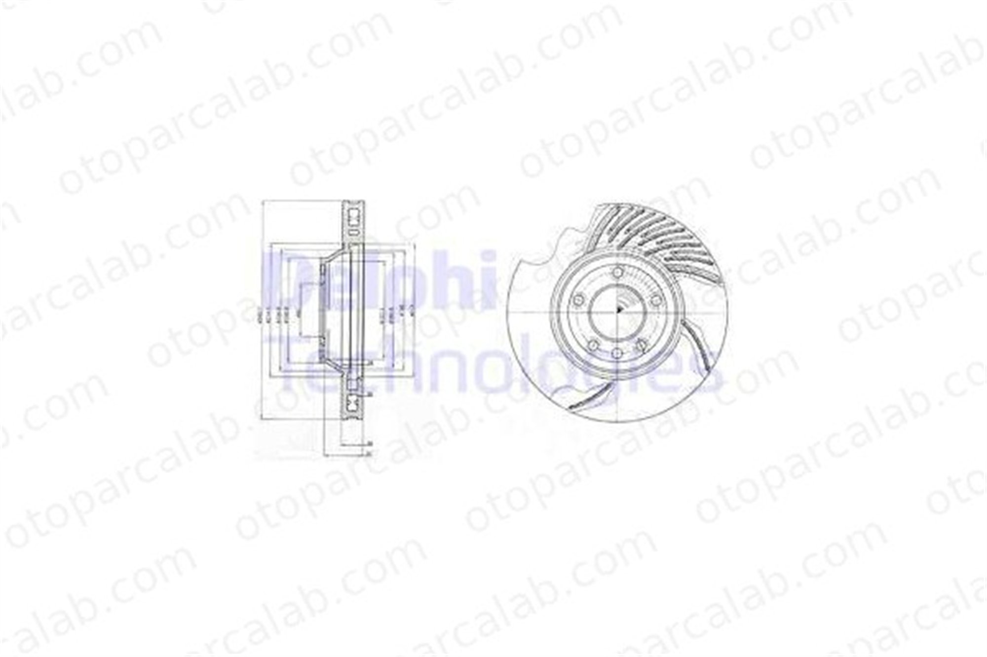 DELPHI BG9950 Fren Disk Ayna Ön Sol PORSCHE CAYENNE AUDI Q7 7L6615302E 7L8615302