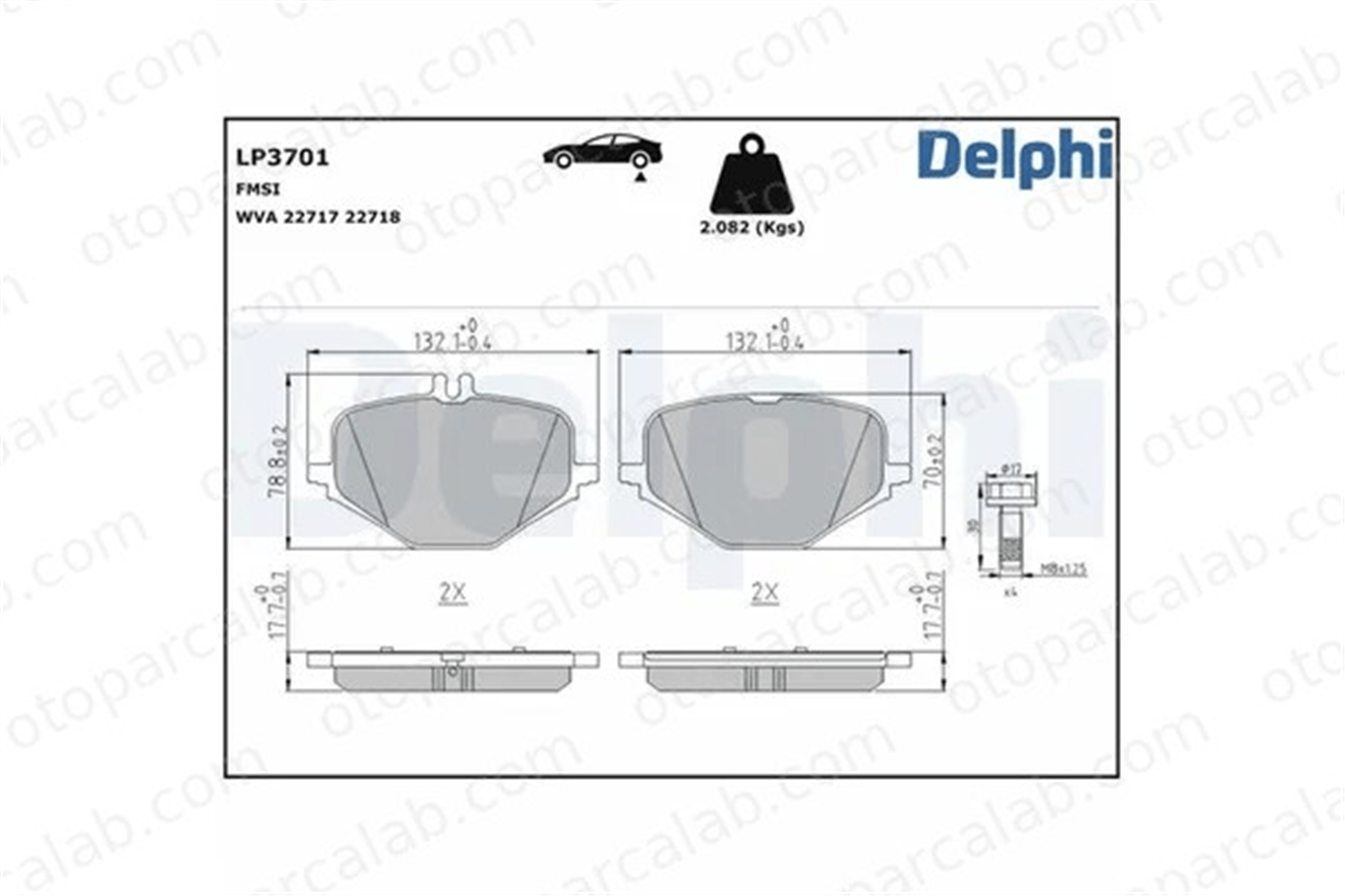 DELPHI LP3701 Fren Disk Balata Arka MERCEDES-BENZ GLE Coupe GLE A0004205202 4203705