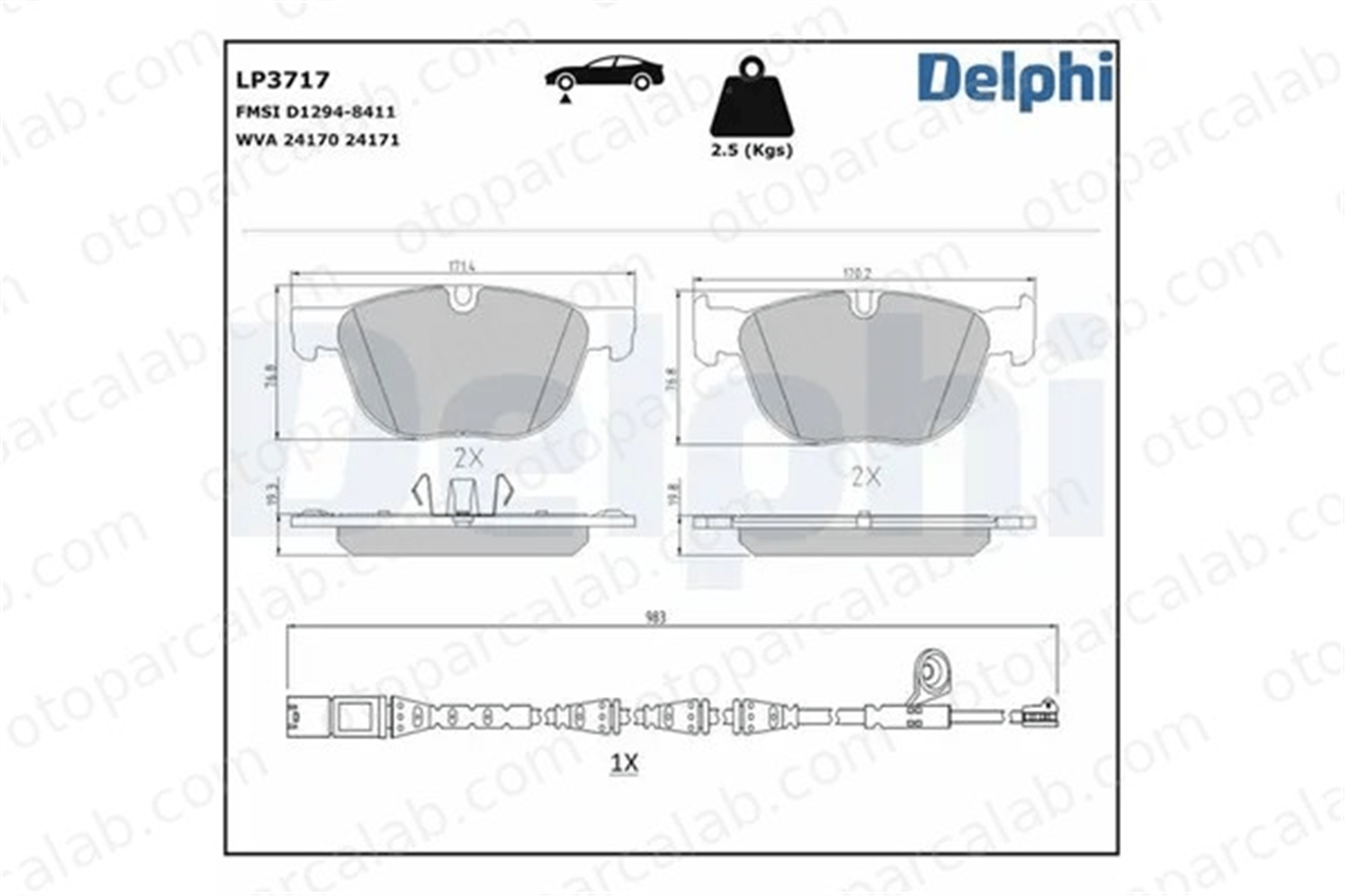 DELPHI LP3717 Fren Disk Balata Ön BMW X5 X6 34116877653 34112413068