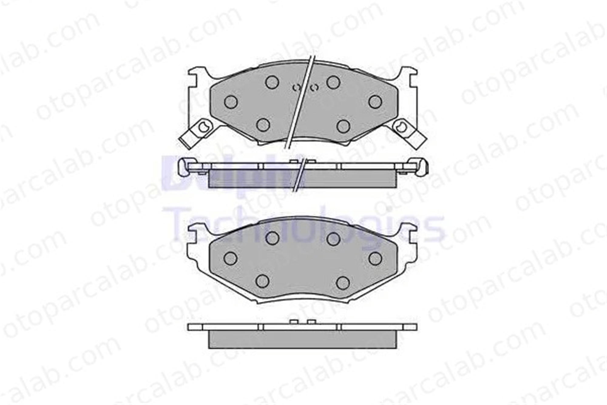DELPHI LP891 Fren Disk Balata Ön CHRYSLER VOYAGER II VOYAGER I 4383928 4383934