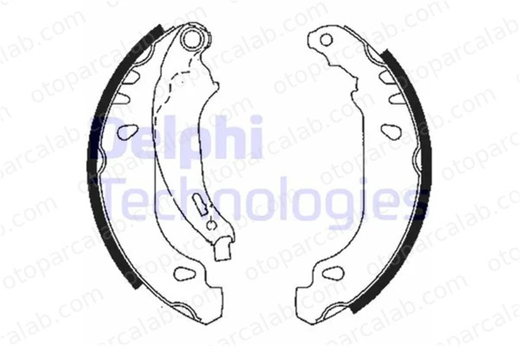 DELPHI LS1848 Fren Pabuçlu Balata Arka PEUGEOT 206 Hatchback 206+ 42418L 42418J