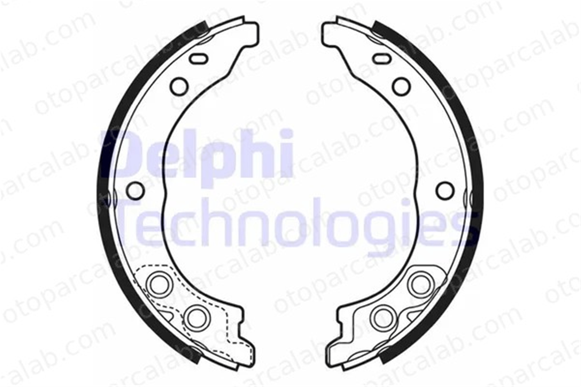DELPHI LS1962 Fren Pabuçlu Balata Arka FIAT DUCATO Minibüs/Otobüs DUCATO Panelvan/Van 4241L1 4241L9