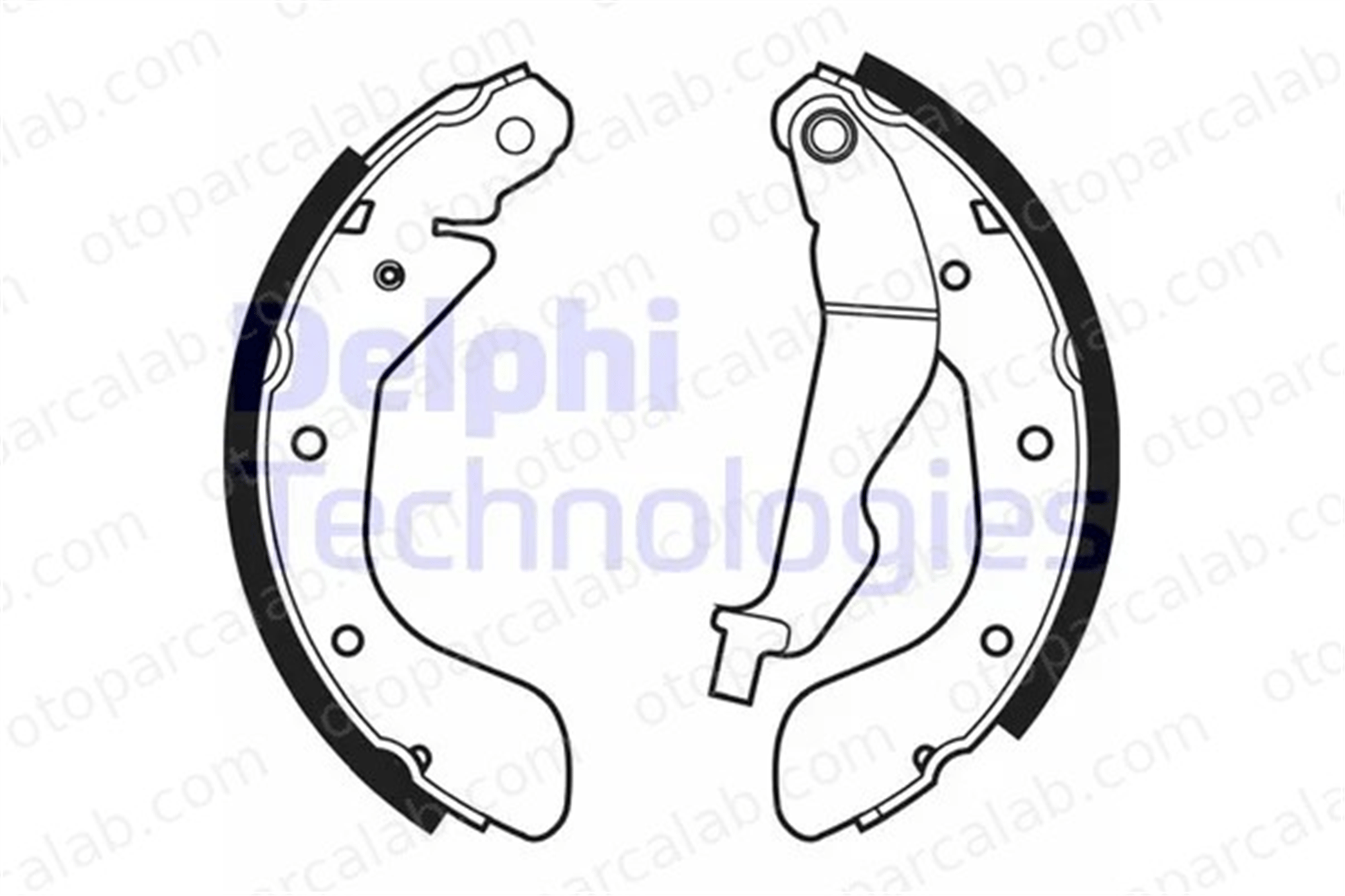 DELPHI LS1969 Fren Pabuçlu Balata Arka CHEVROLET AVEO / KALOS Hatchback AVEO / KALOS Sedan 93740251 42785997