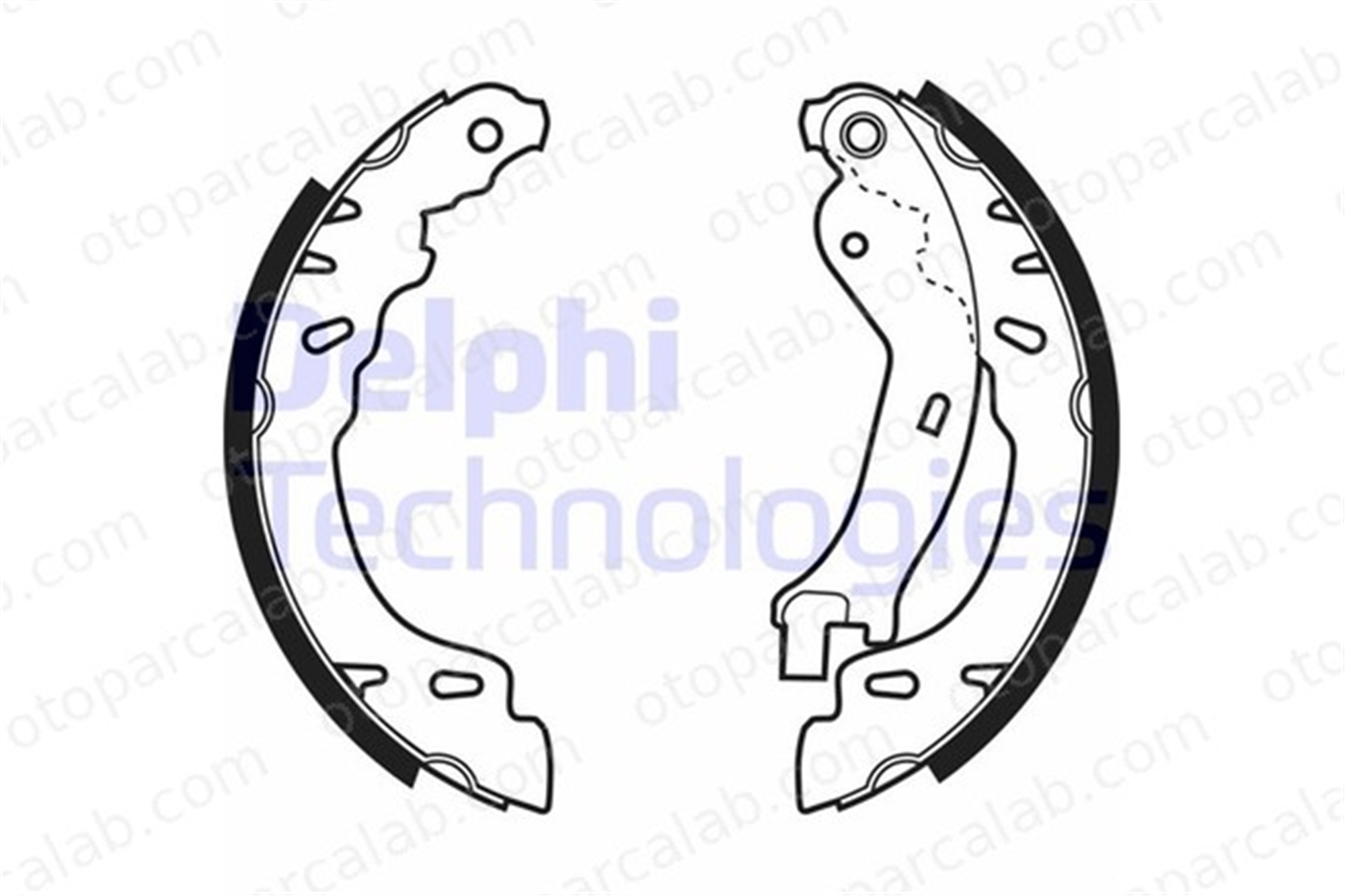 DELPHI LS1971 Fren Pabuçlu Balata Arka FIAT PANDA PANDA Kasa/eğik arka 77362615 77365085